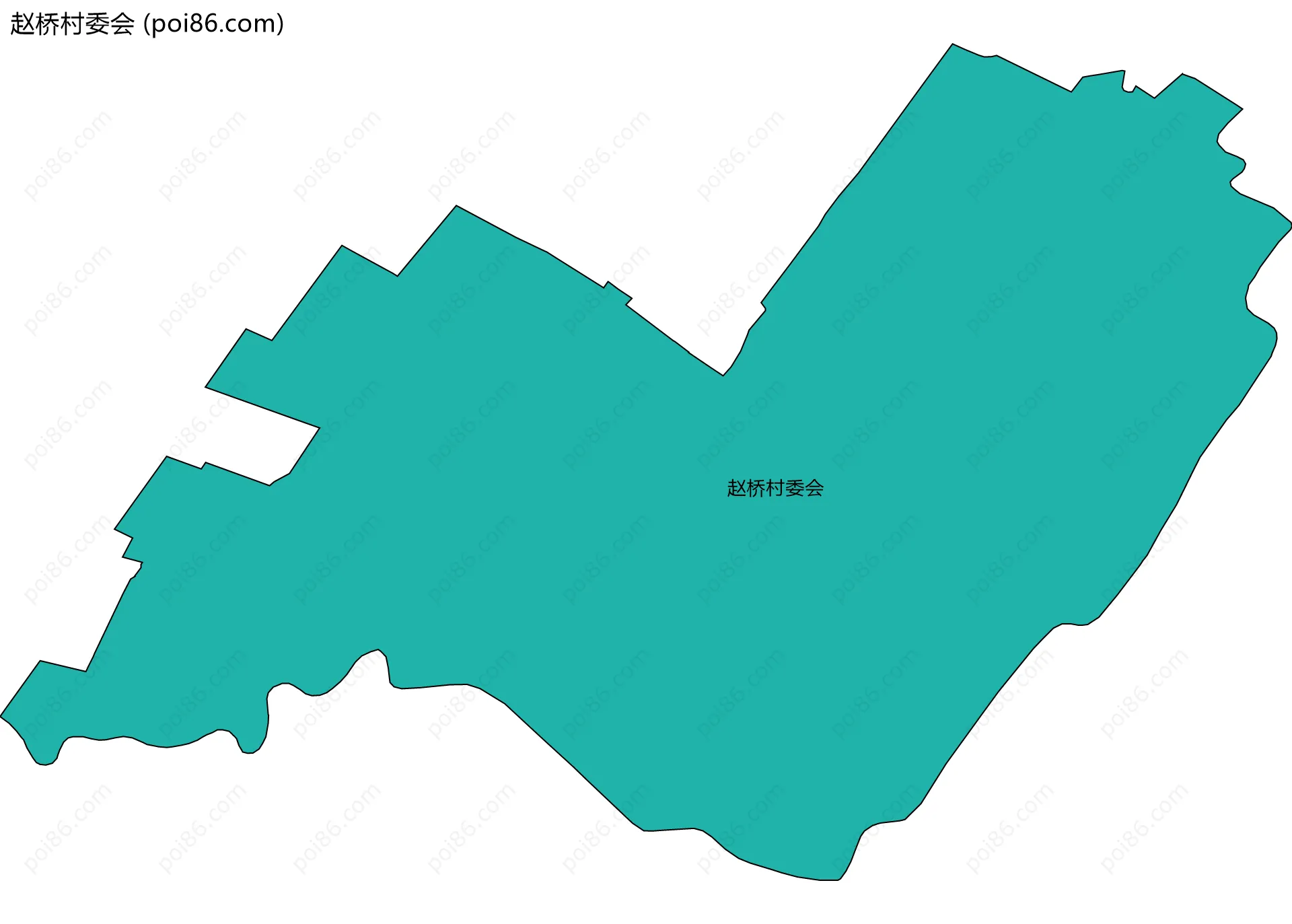 赵桥村委会边界地图