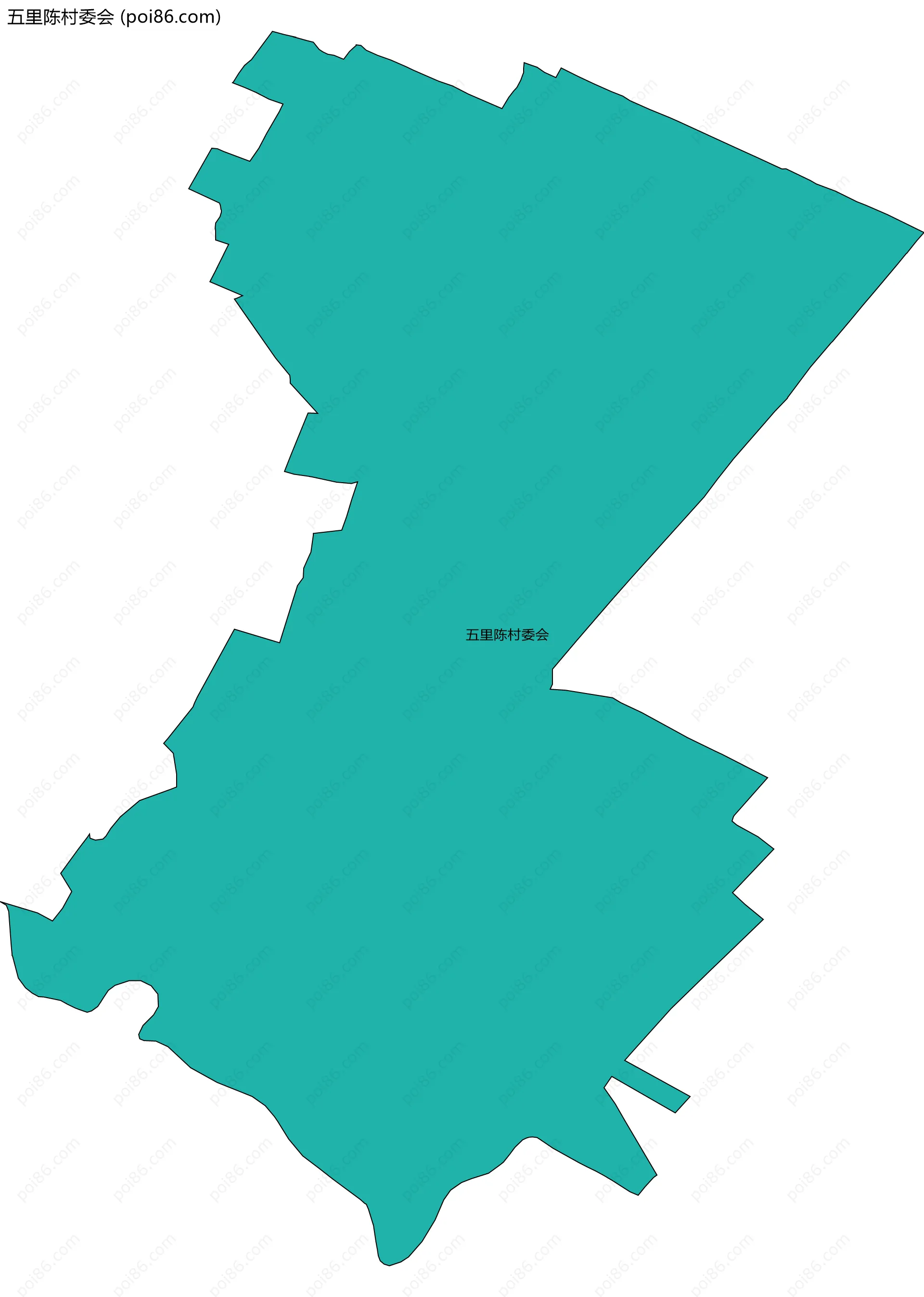 五里陈村委会边界地图