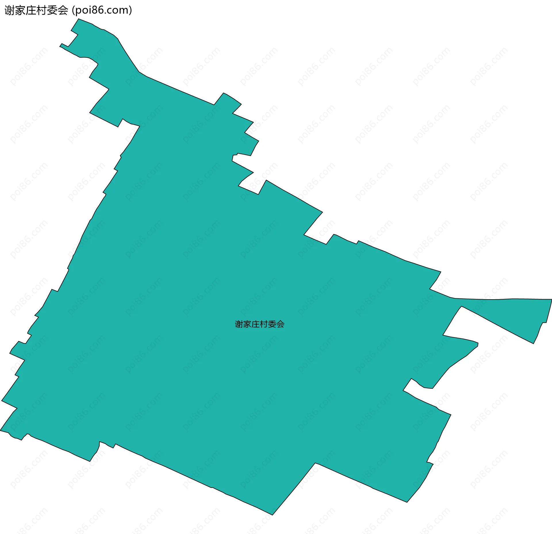 谢家庄村委会边界地图