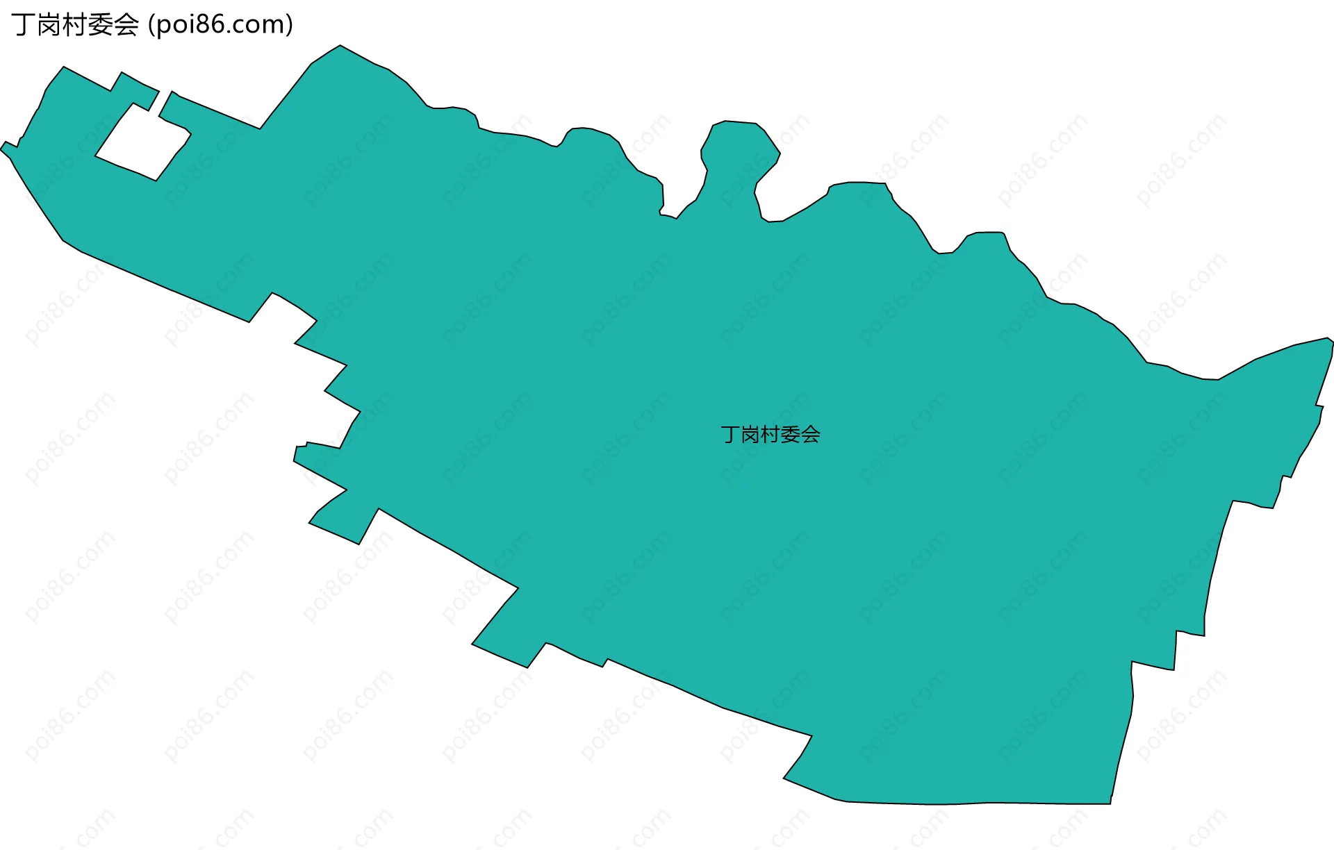 丁岗村委会边界地图