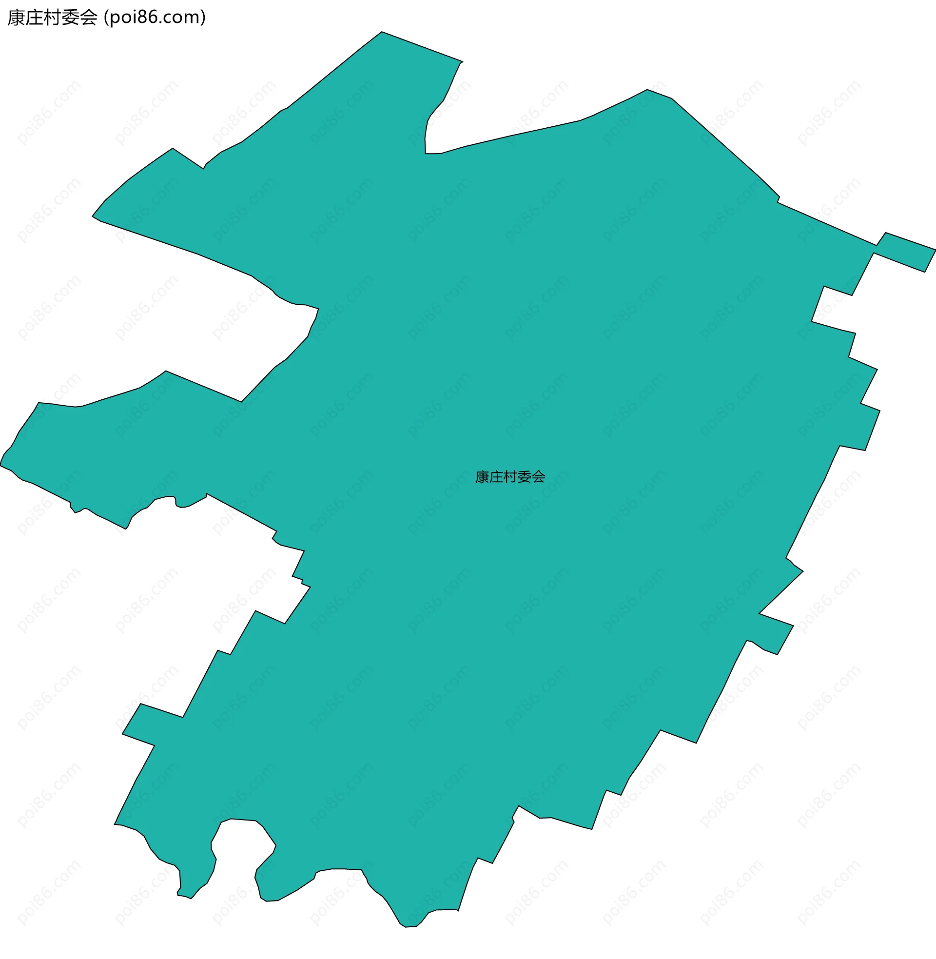 康庄村委会边界地图