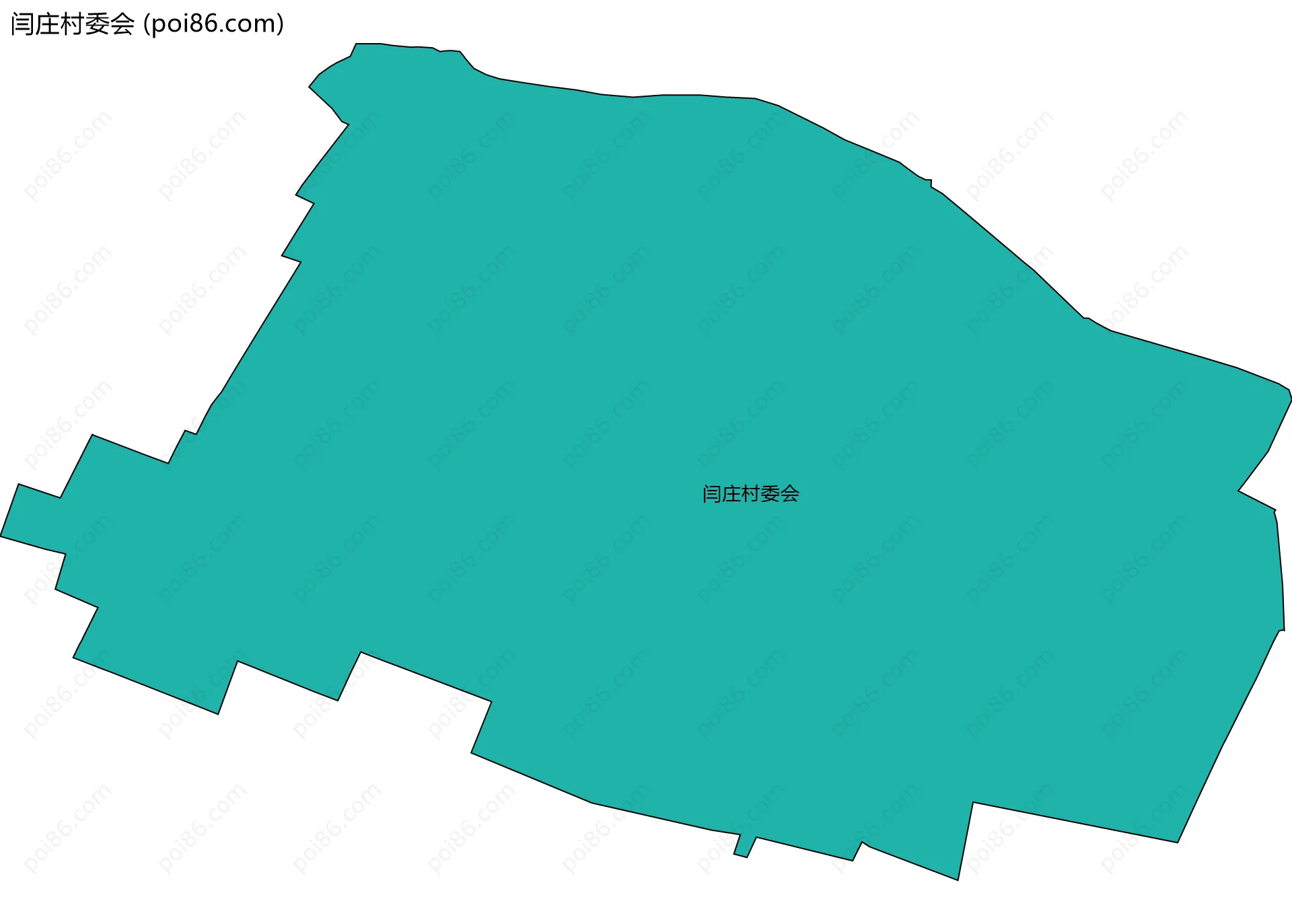闫庄村委会边界地图
