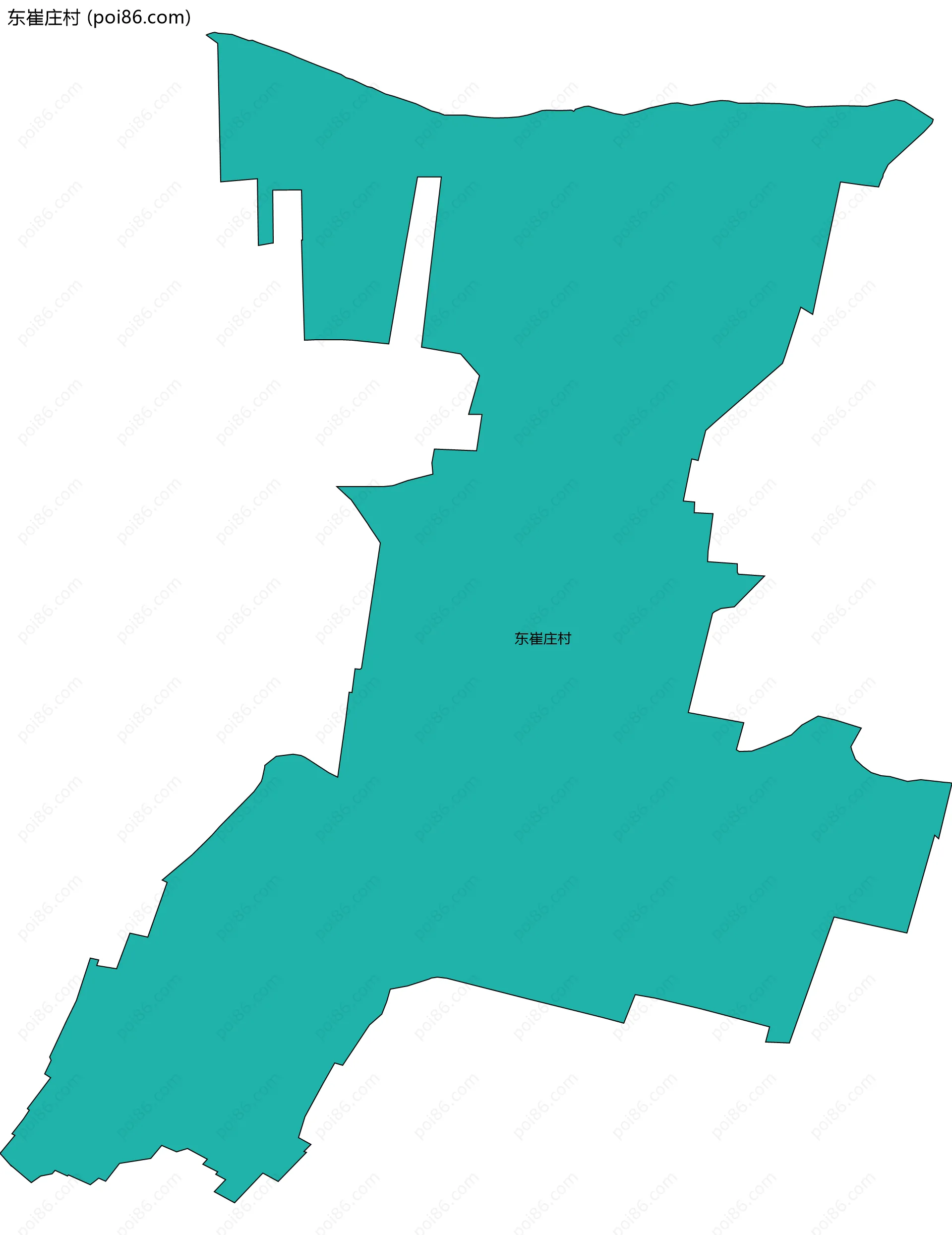 东崔庄村边界地图