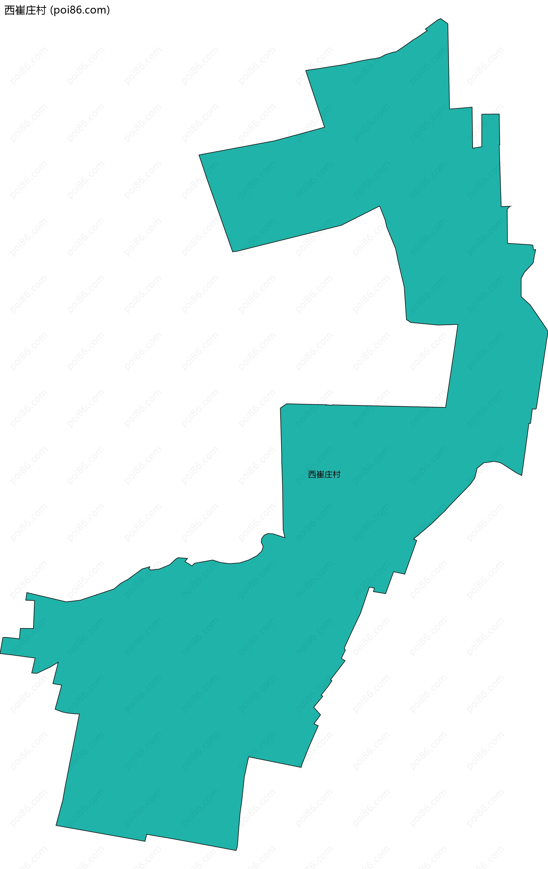 西崔庄村边界地图