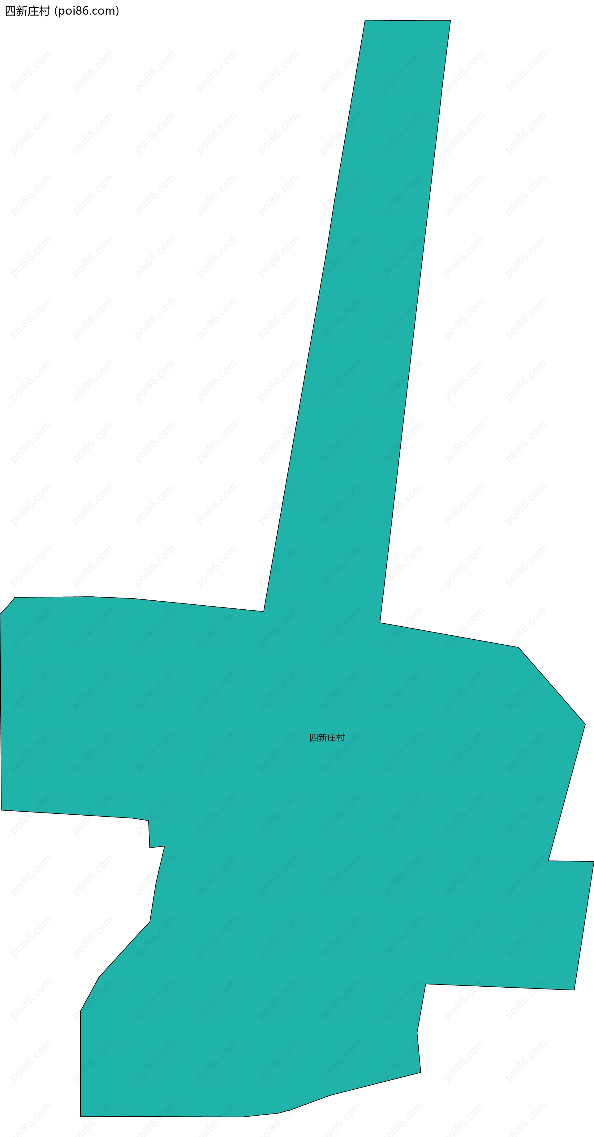 四新庄村边界地图