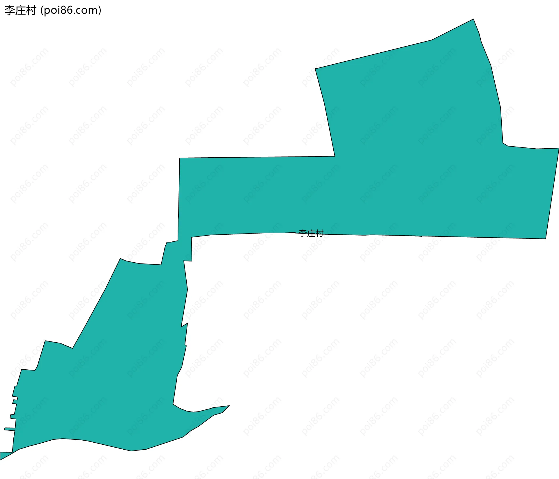 李庄村边界地图