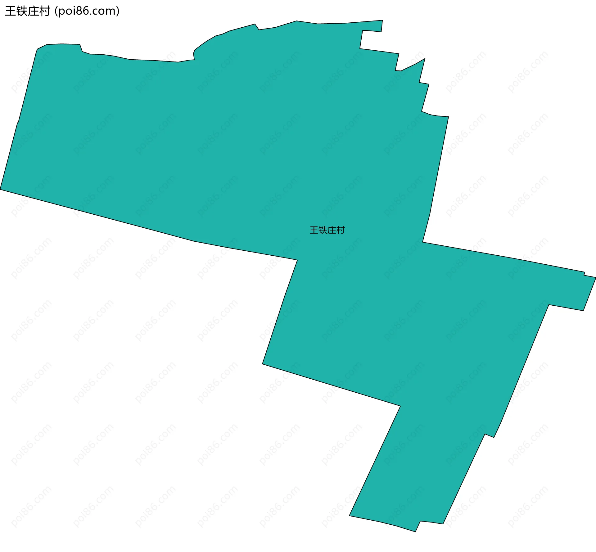 王铁庄村边界地图