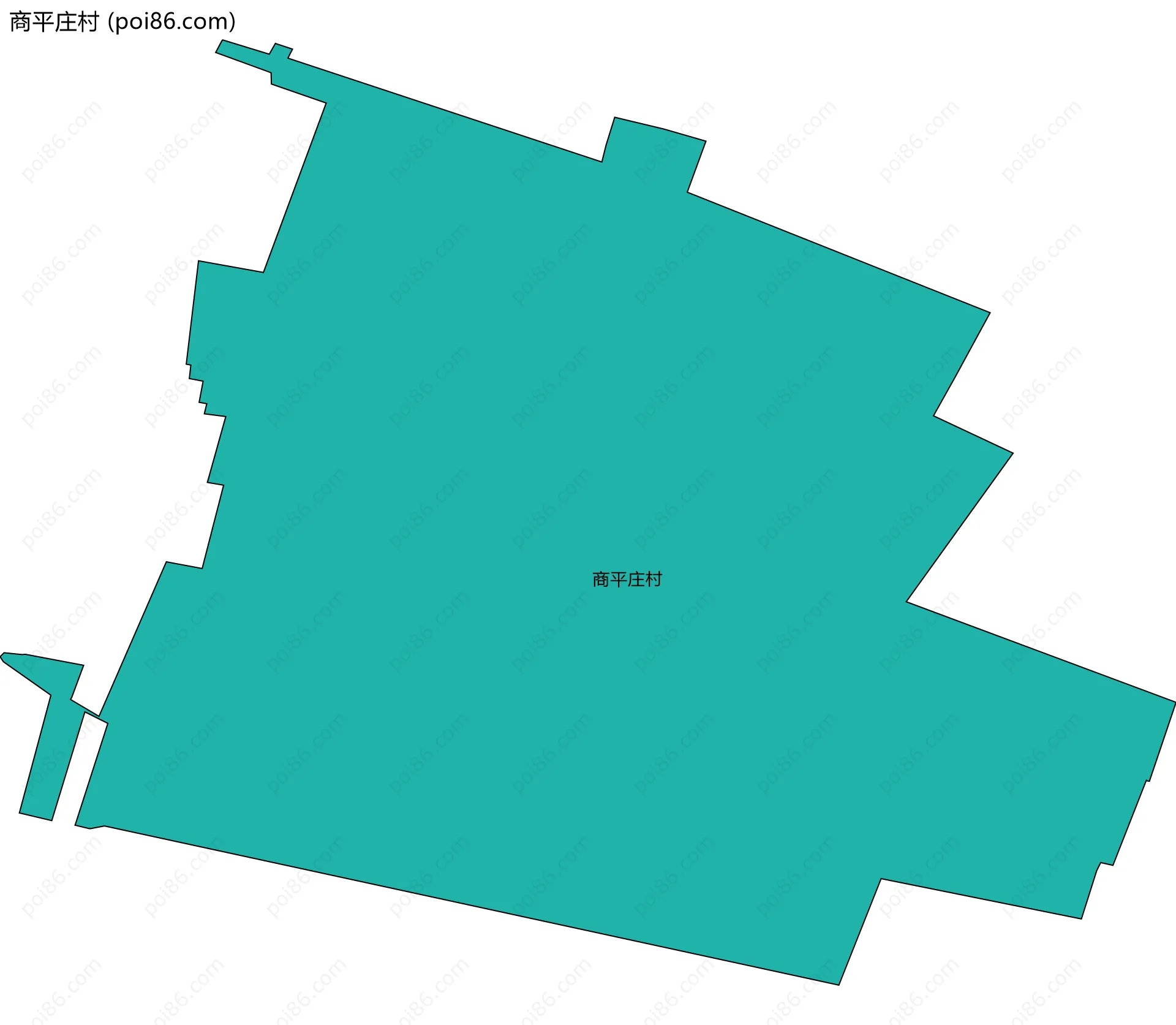 商平庄村边界地图