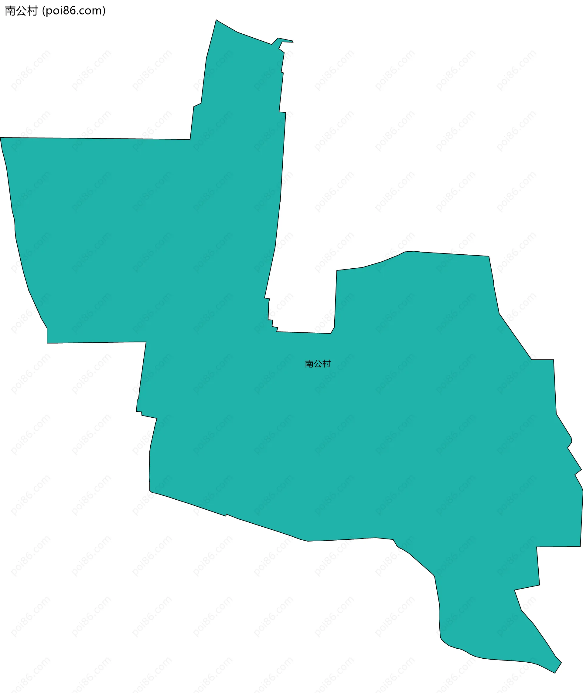 南公村边界地图