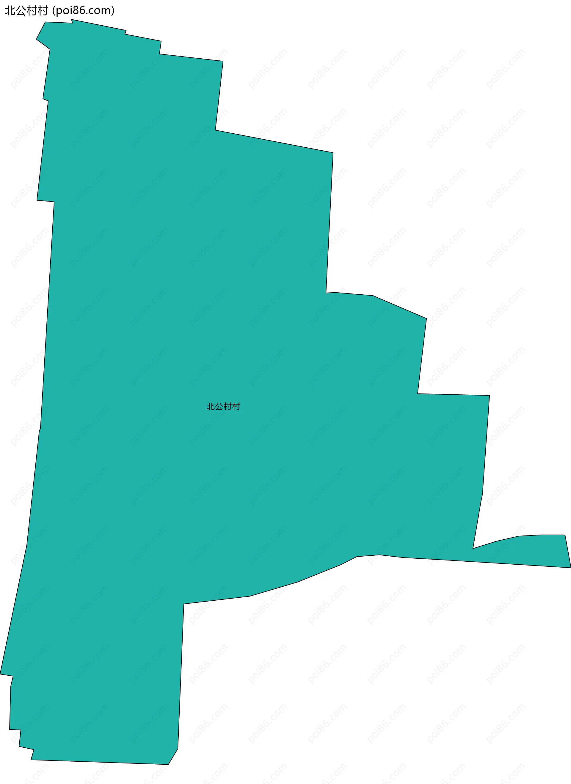 北公村村边界地图