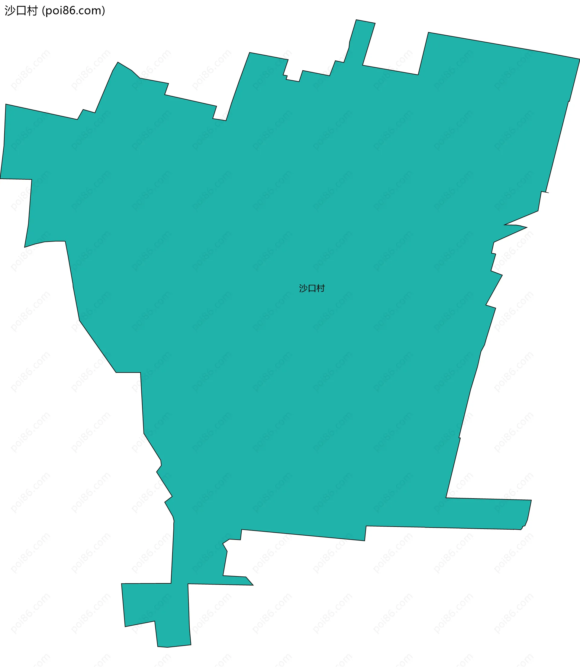 沙口村边界地图