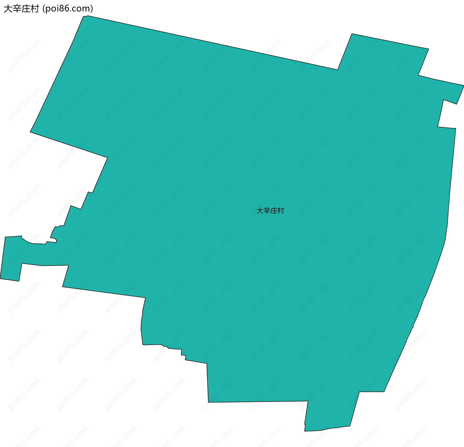 大辛庄村边界地图