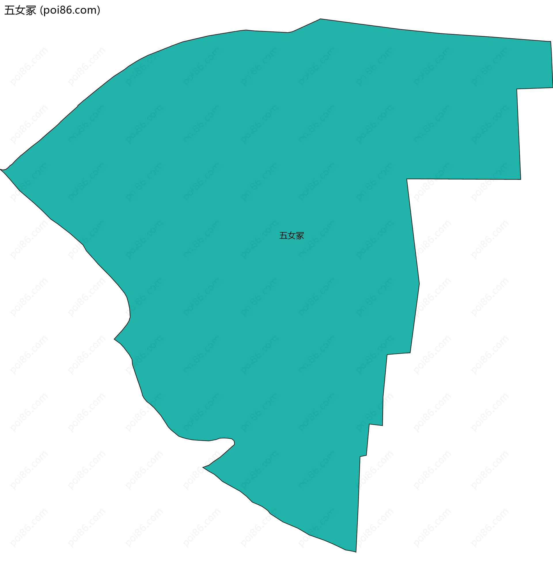 五女冢边界地图