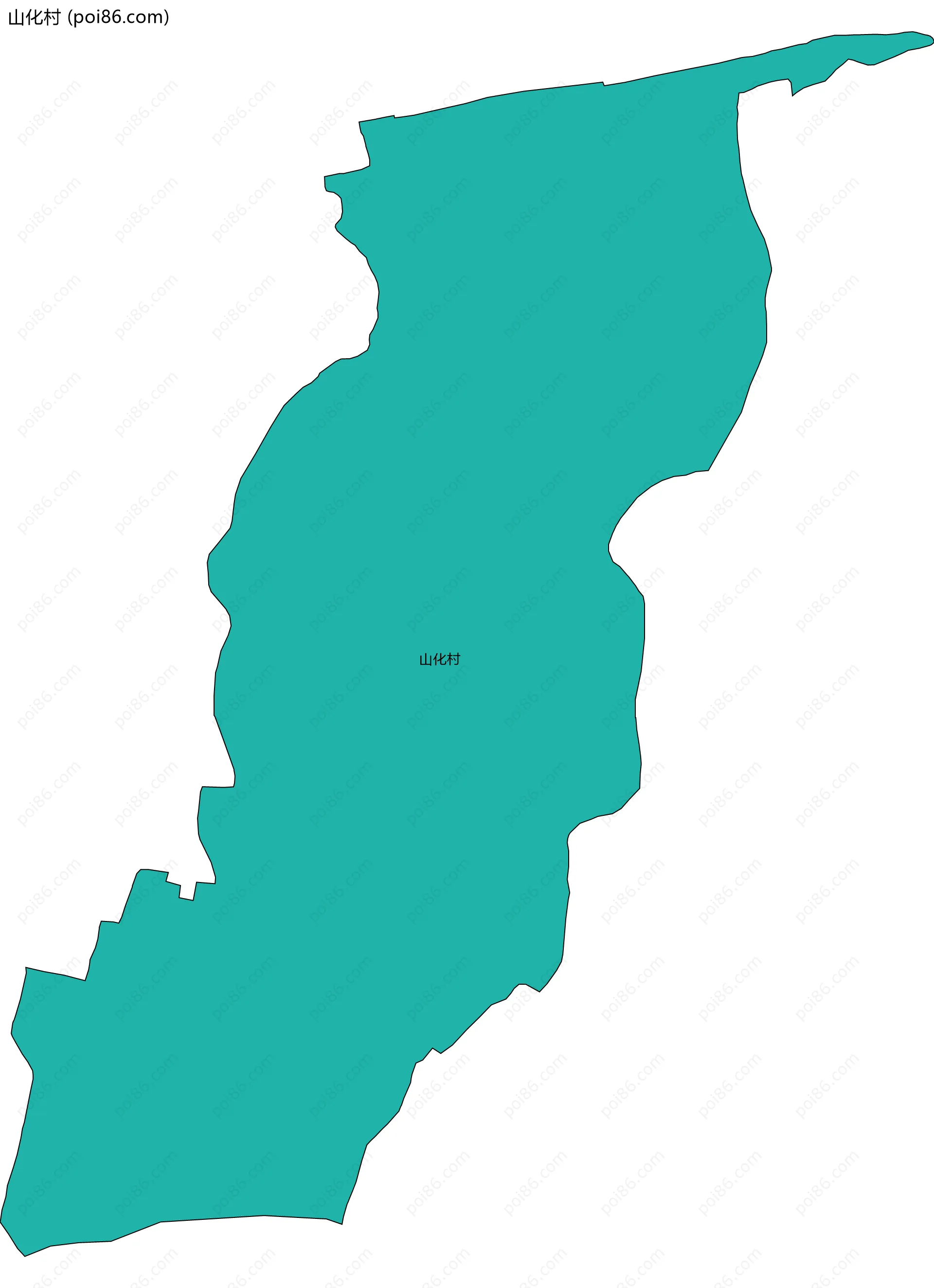 山化村边界地图