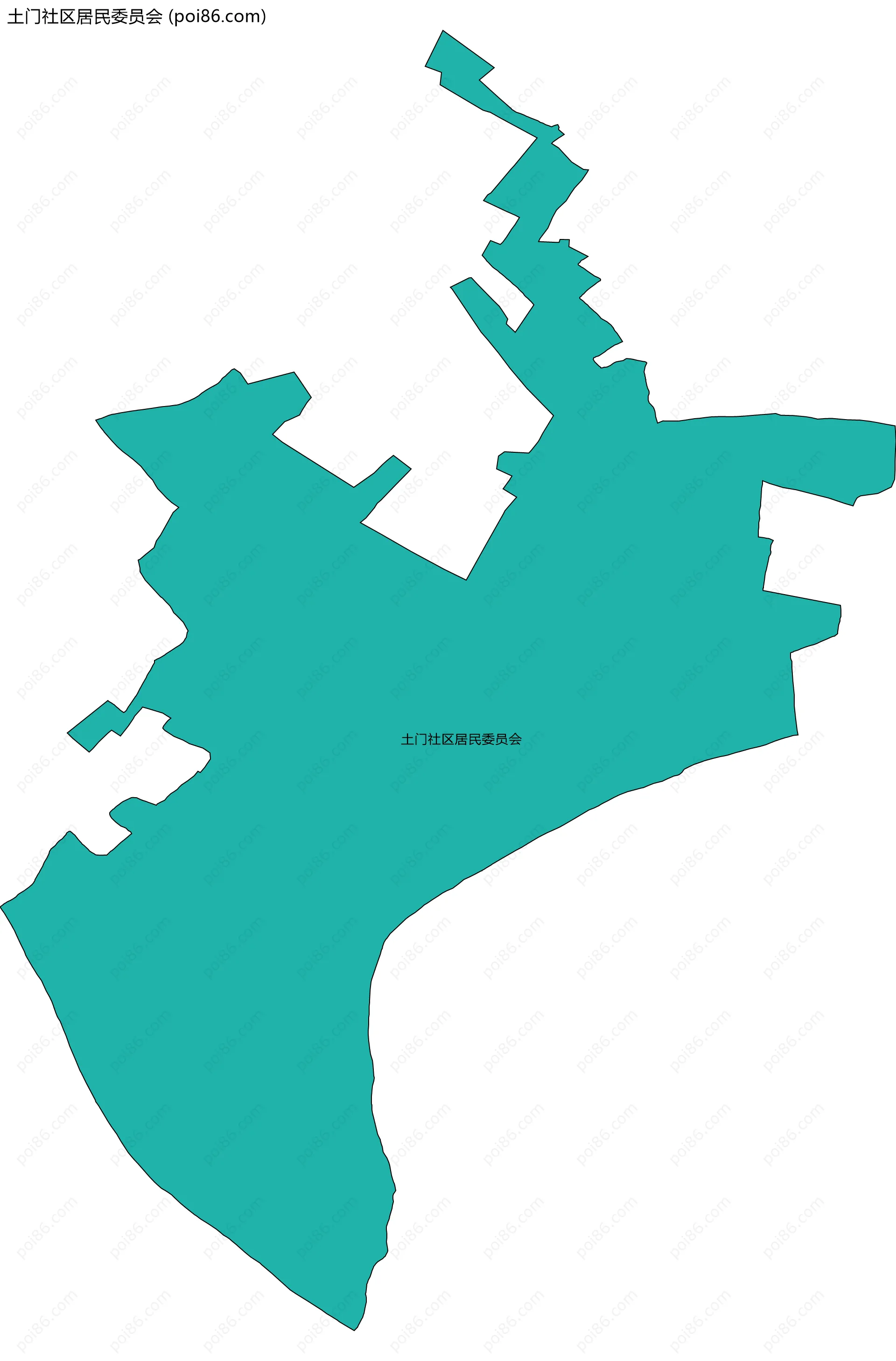 土门社区居民委员会边界地图