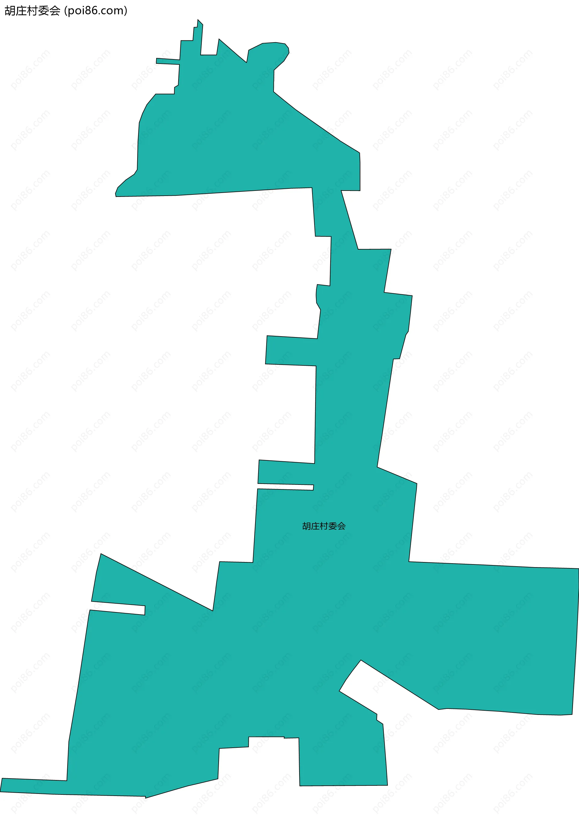 胡庄村委会边界地图