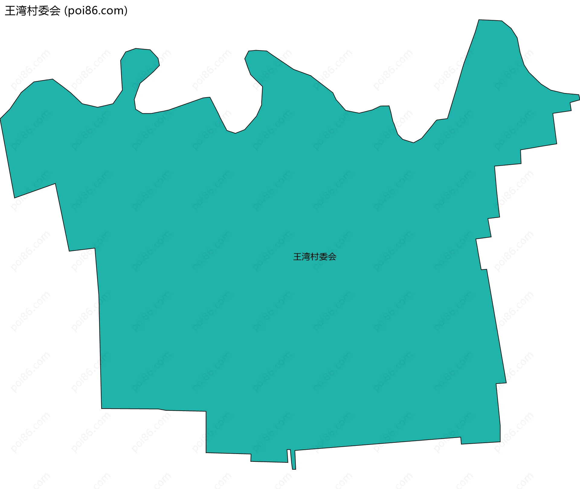 王湾村委会边界地图