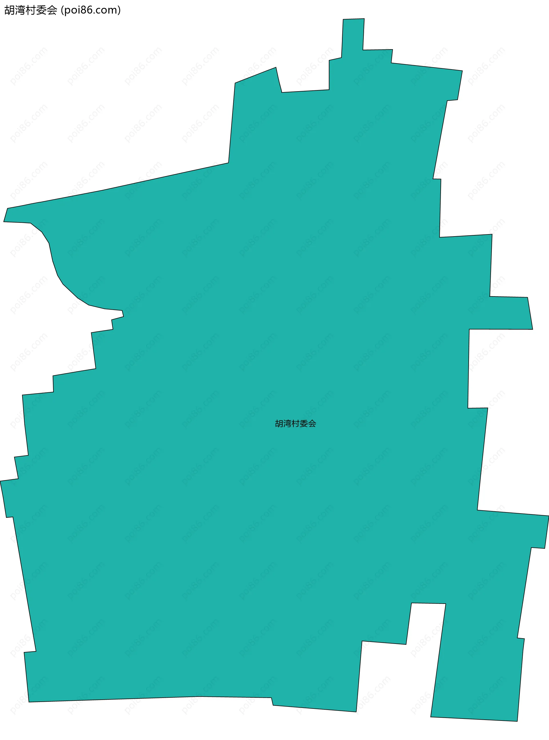 胡湾村委会边界地图