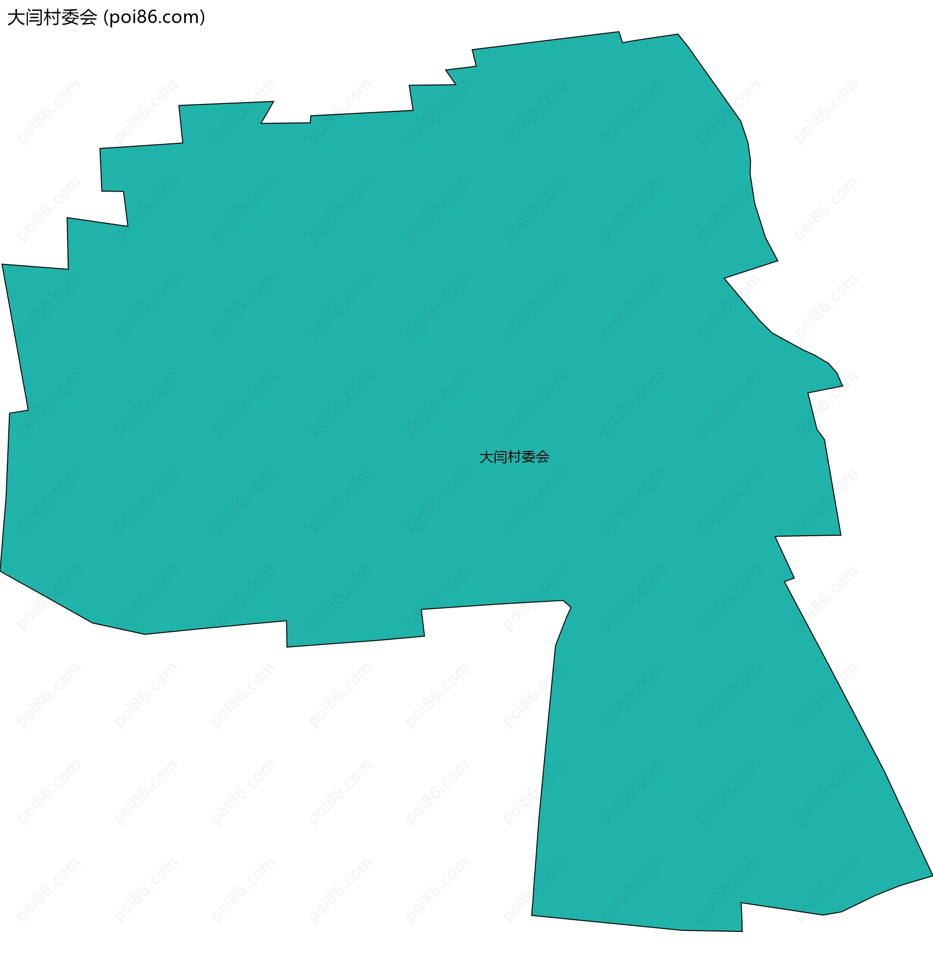 大闫村委会边界地图