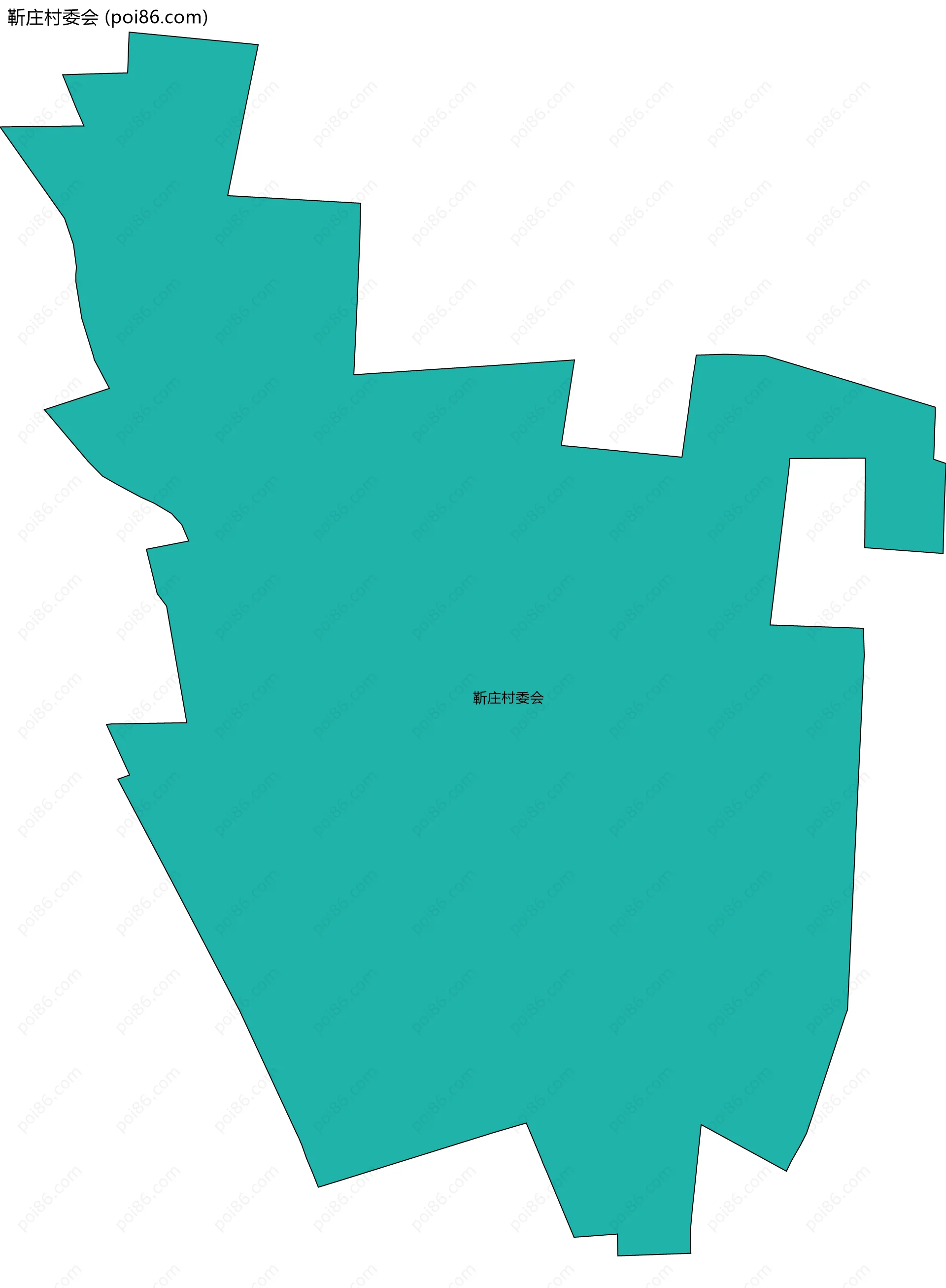 靳庄村委会边界地图