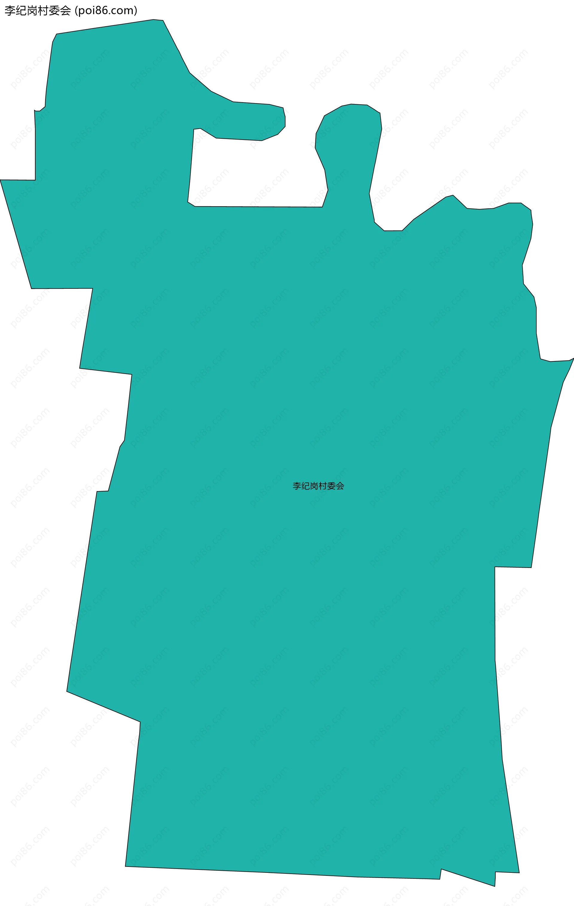 李纪岗村委会边界地图