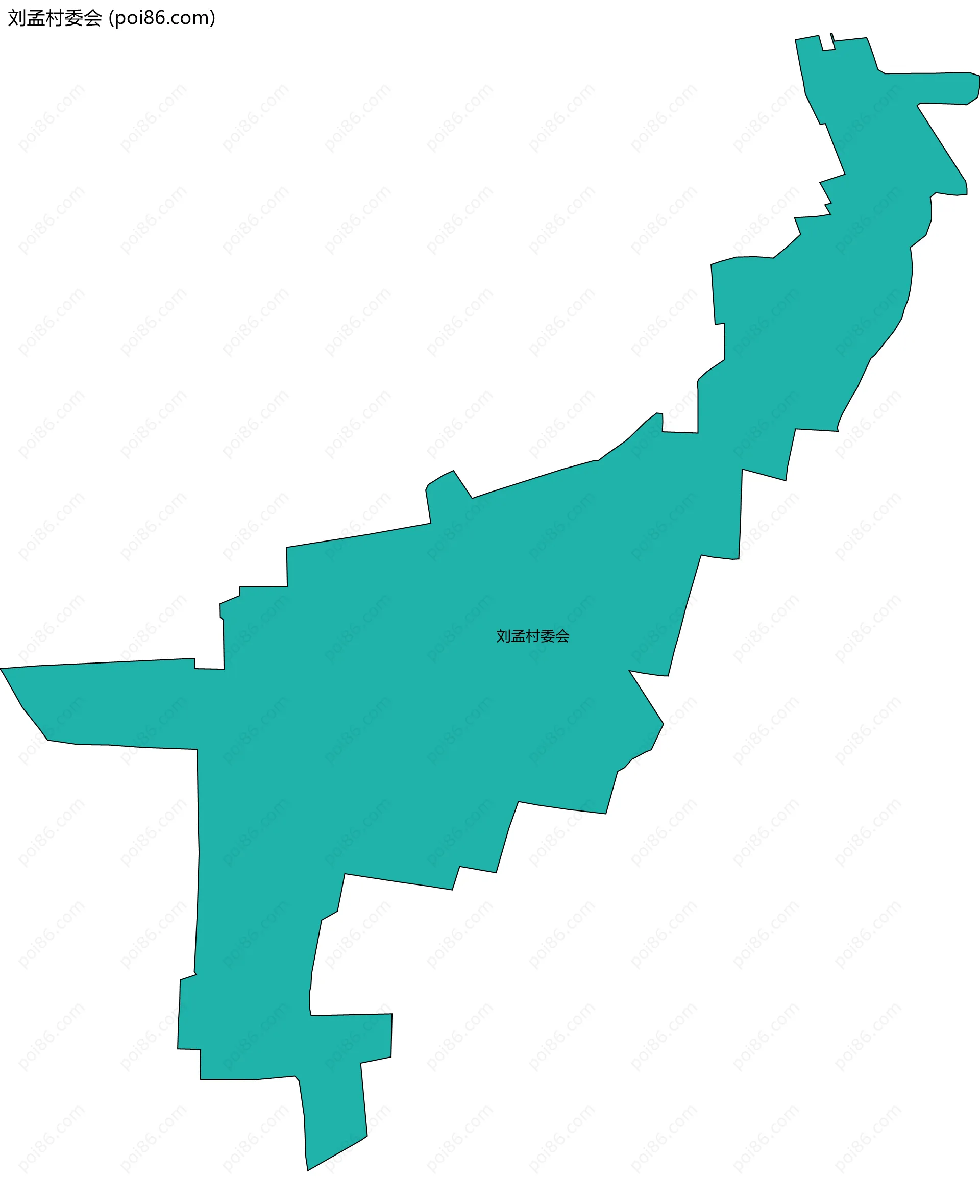 刘孟村委会边界地图