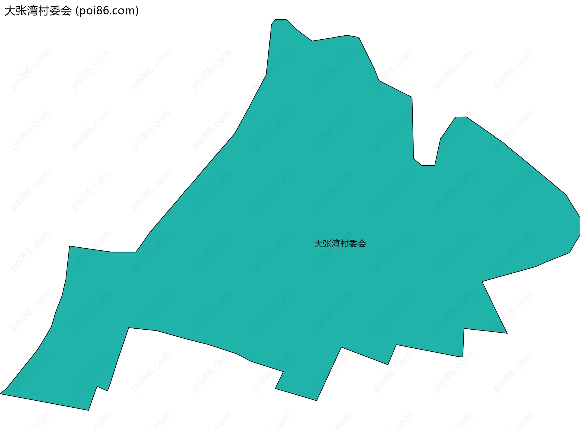 大张湾村委会边界地图