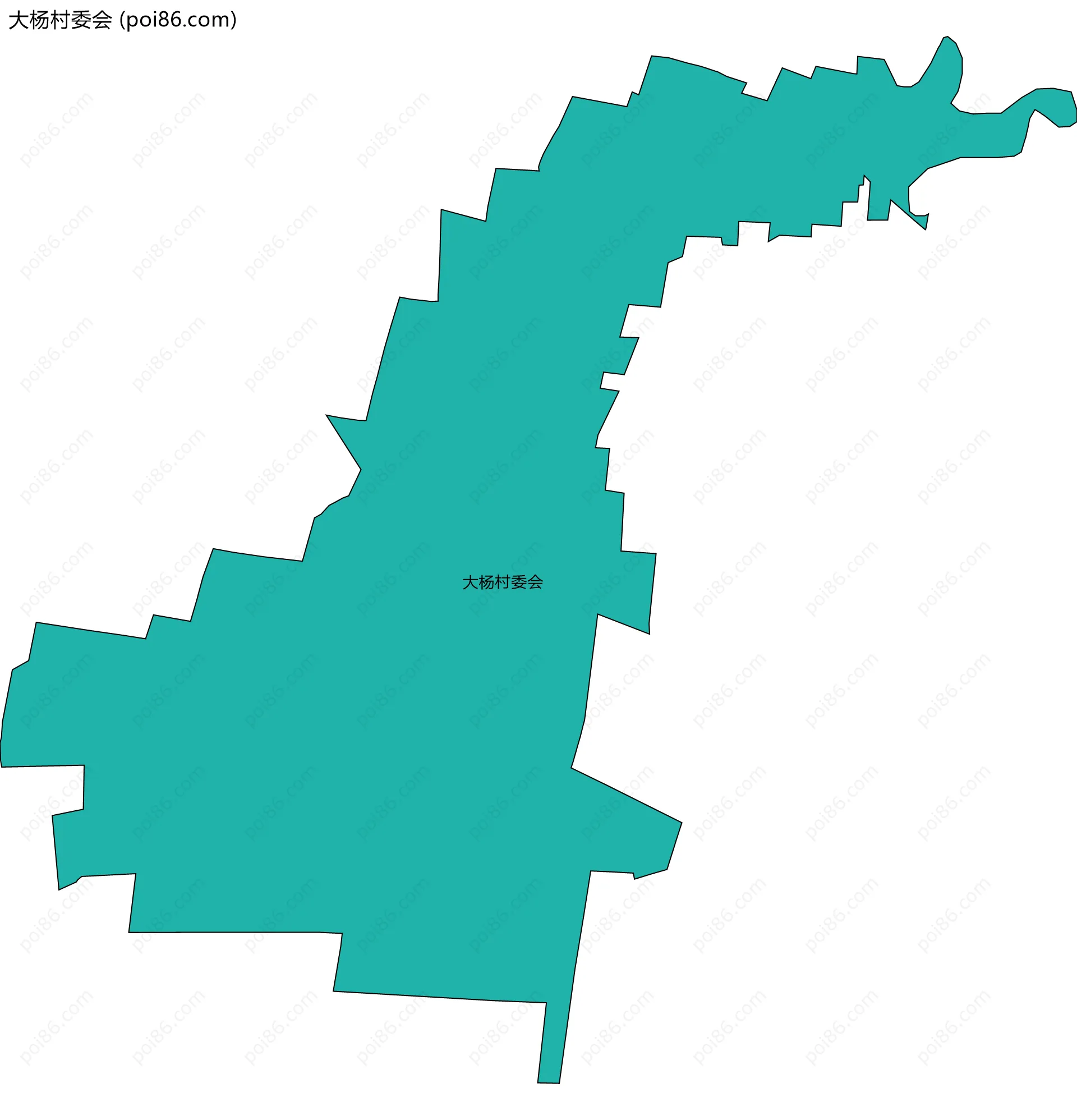 大杨村委会边界地图