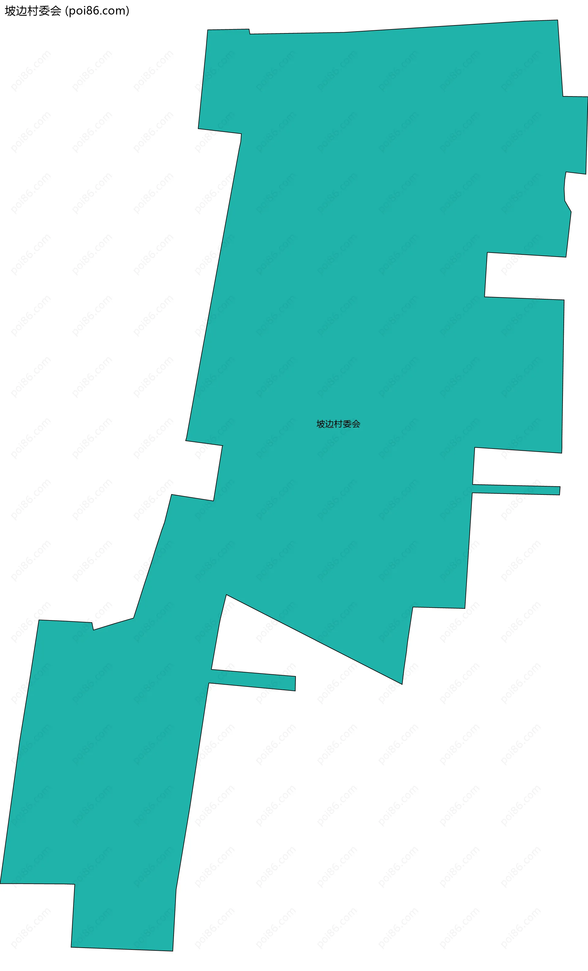 坡边村委会边界地图