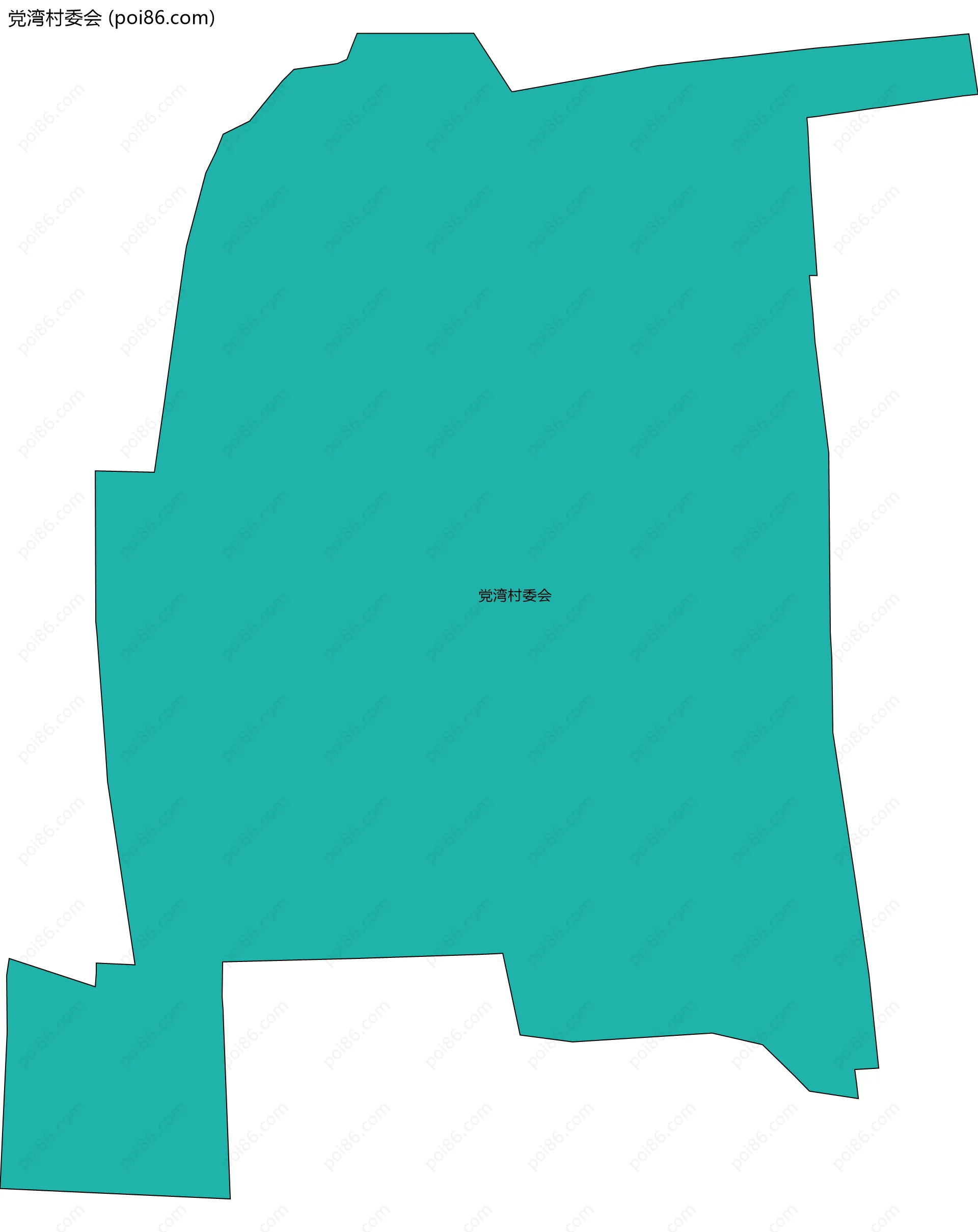 党湾村委会边界地图