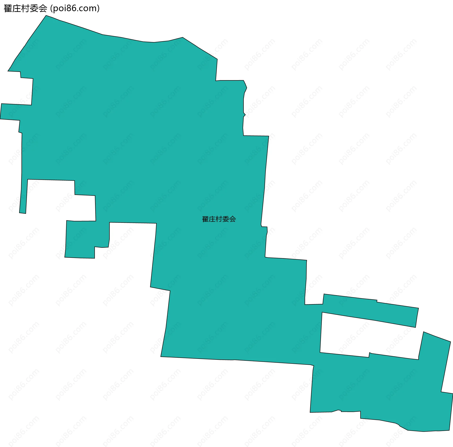 翟庄村委会边界地图