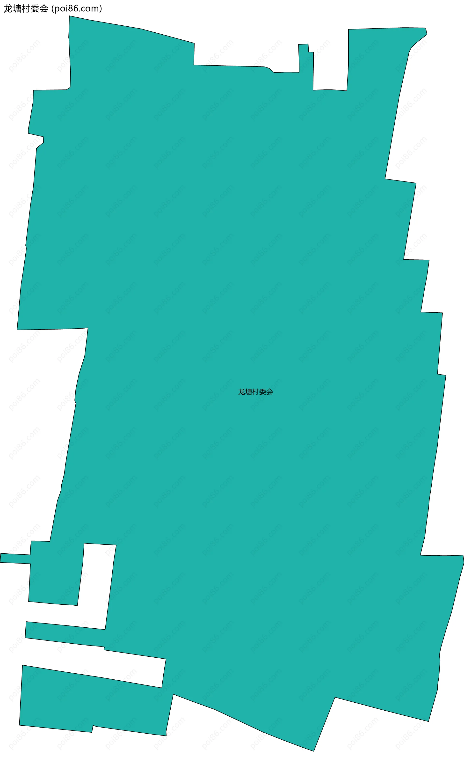 龙塘村委会边界地图