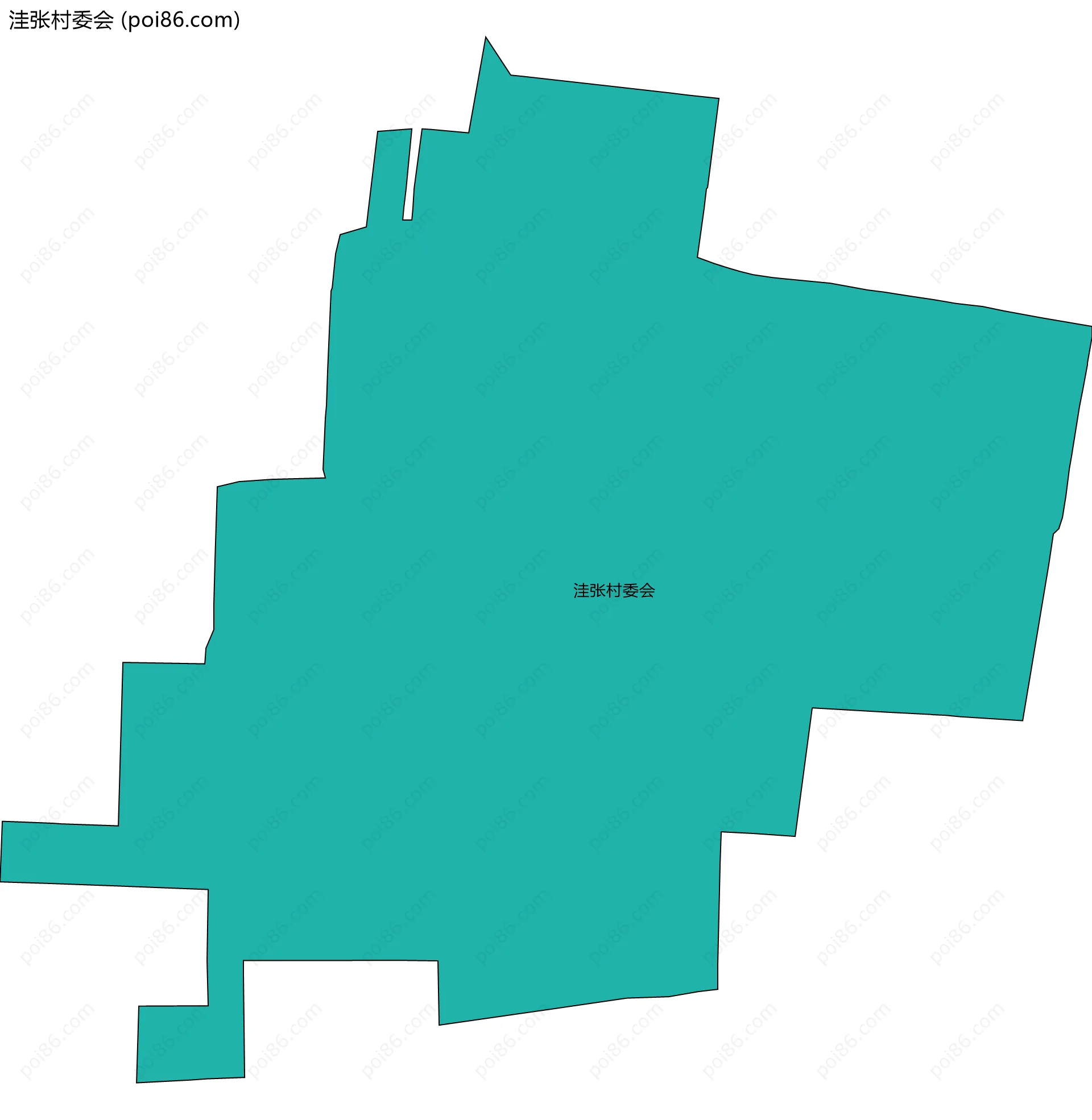 洼张村委会边界地图