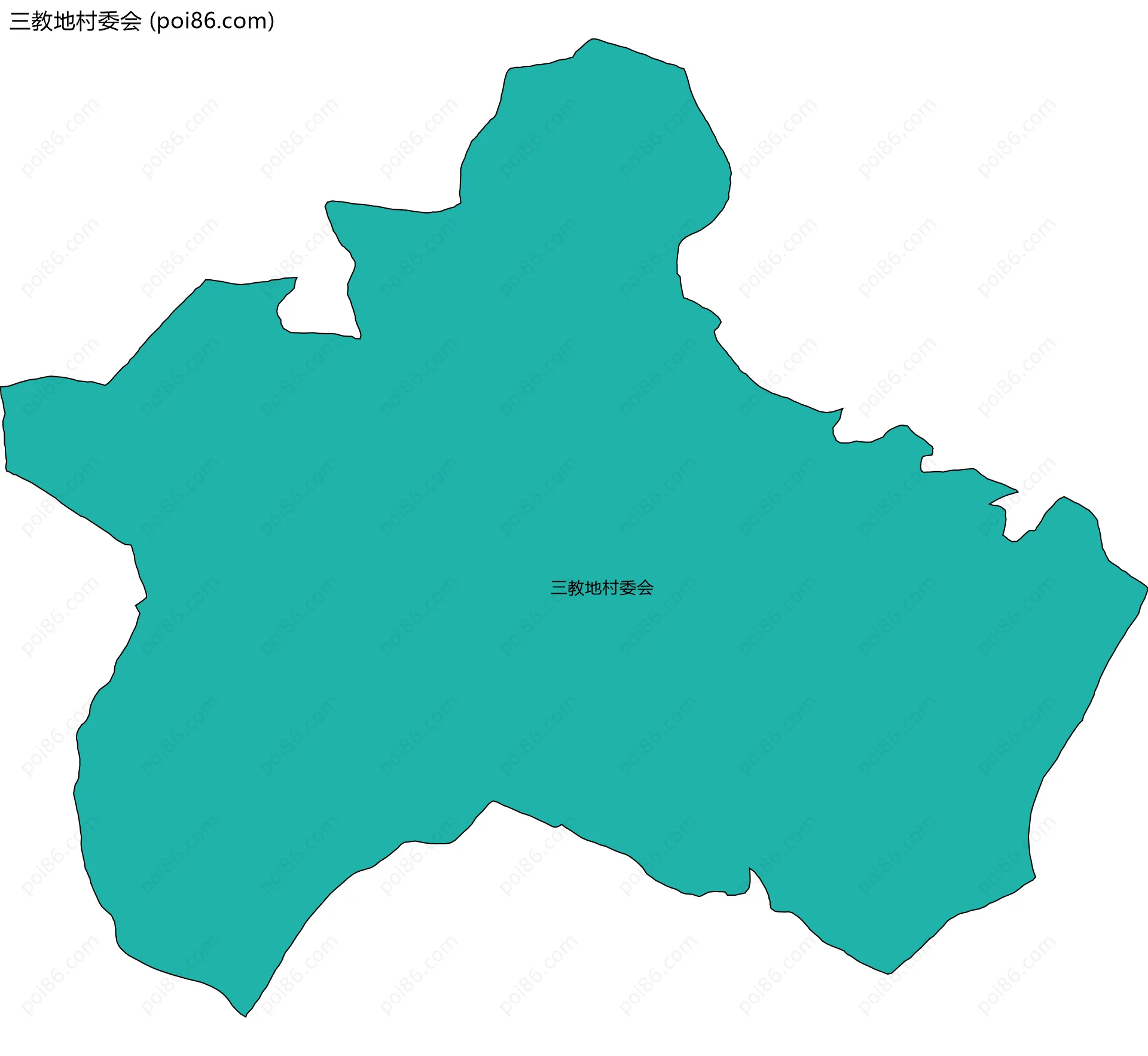 三教地村委会边界地图