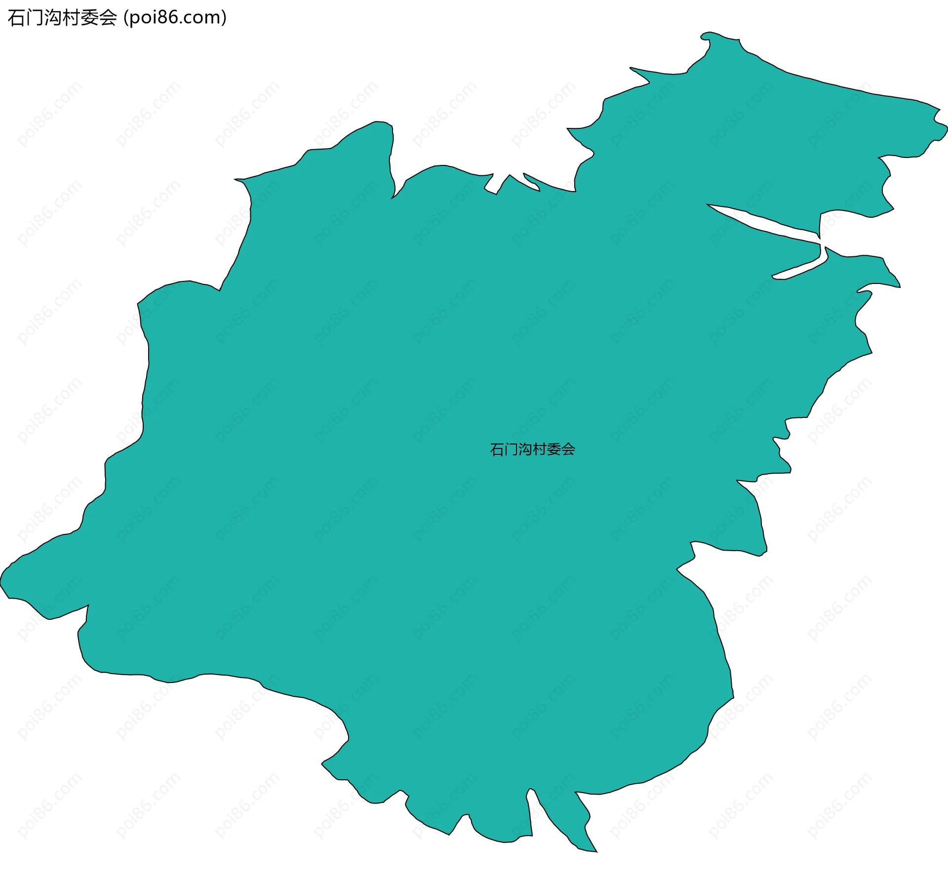 石门沟村委会边界地图