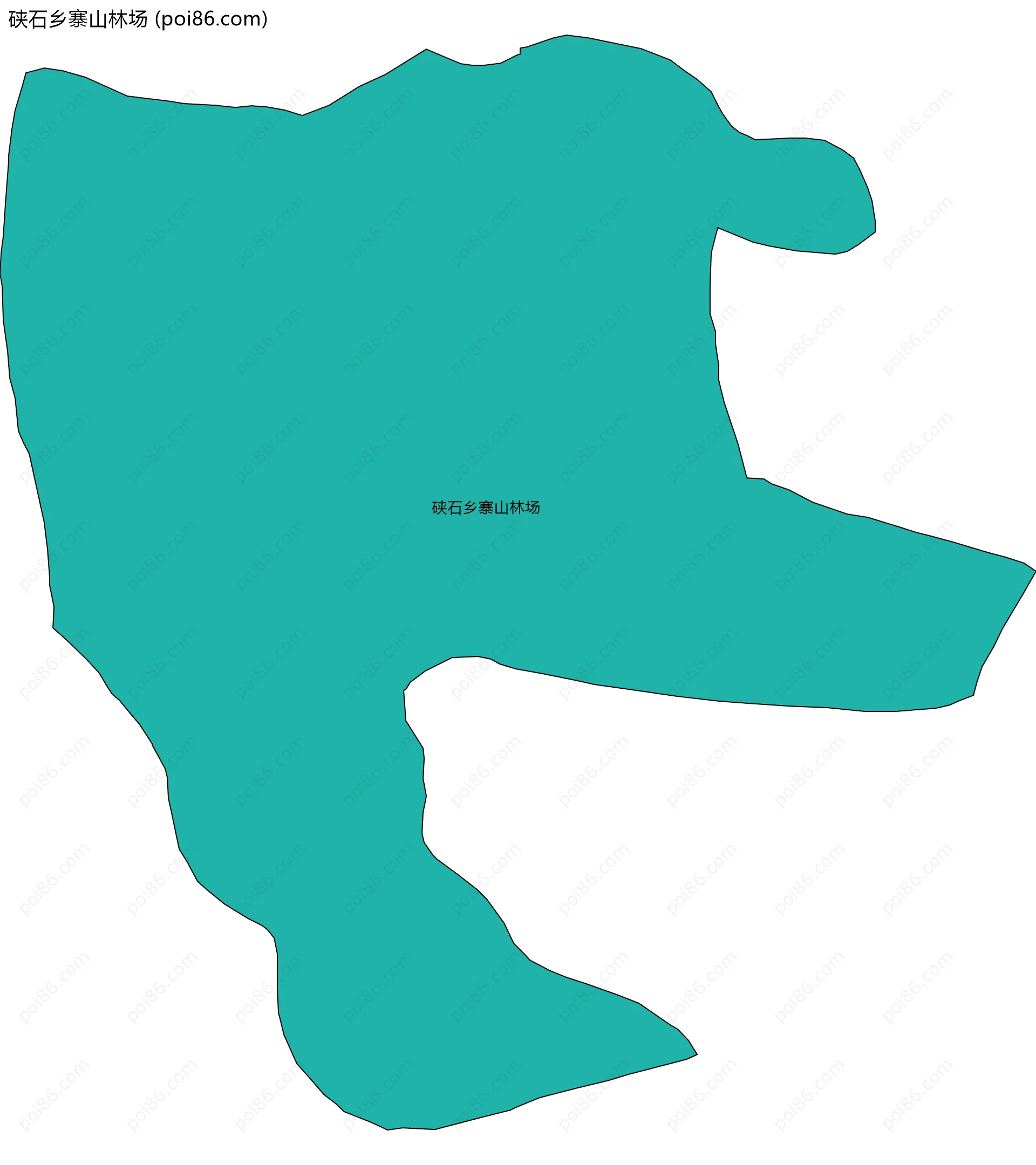 硖石乡寨山林场边界地图