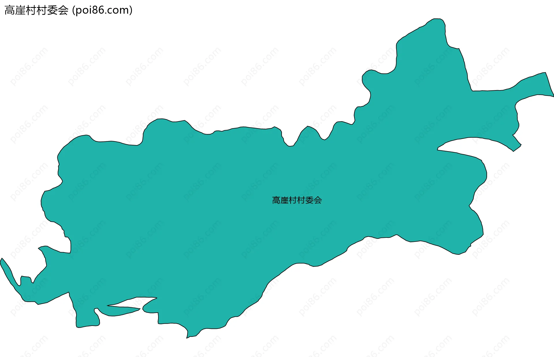 高崖村村委会边界地图