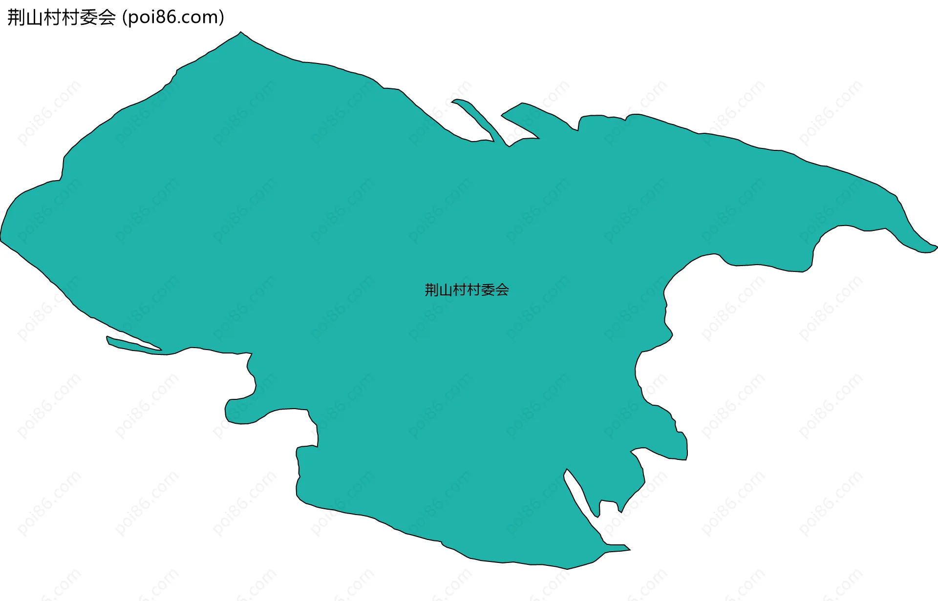 荆山村村委会边界地图