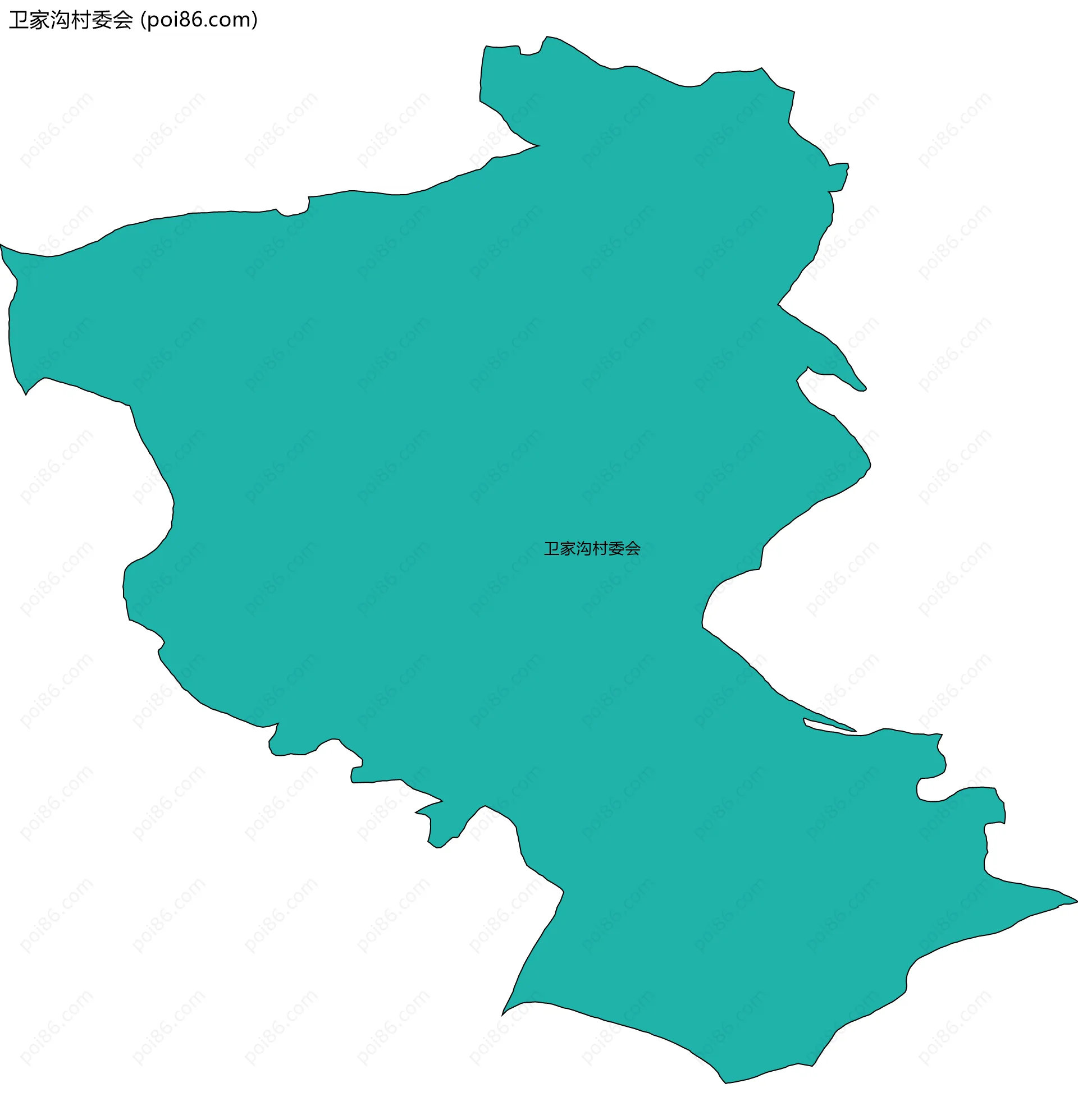 卫家沟村委会边界地图