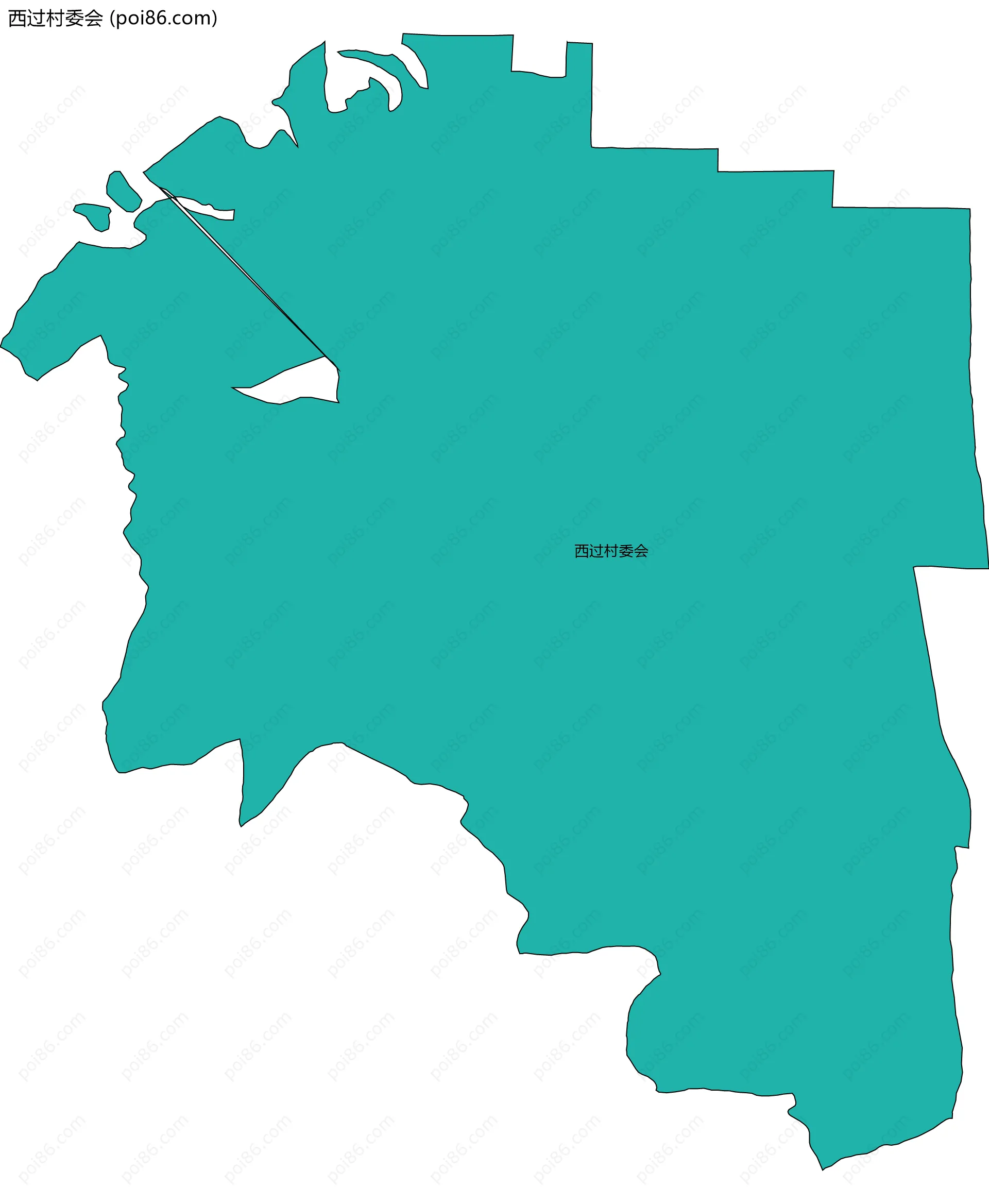 西过村委会边界地图