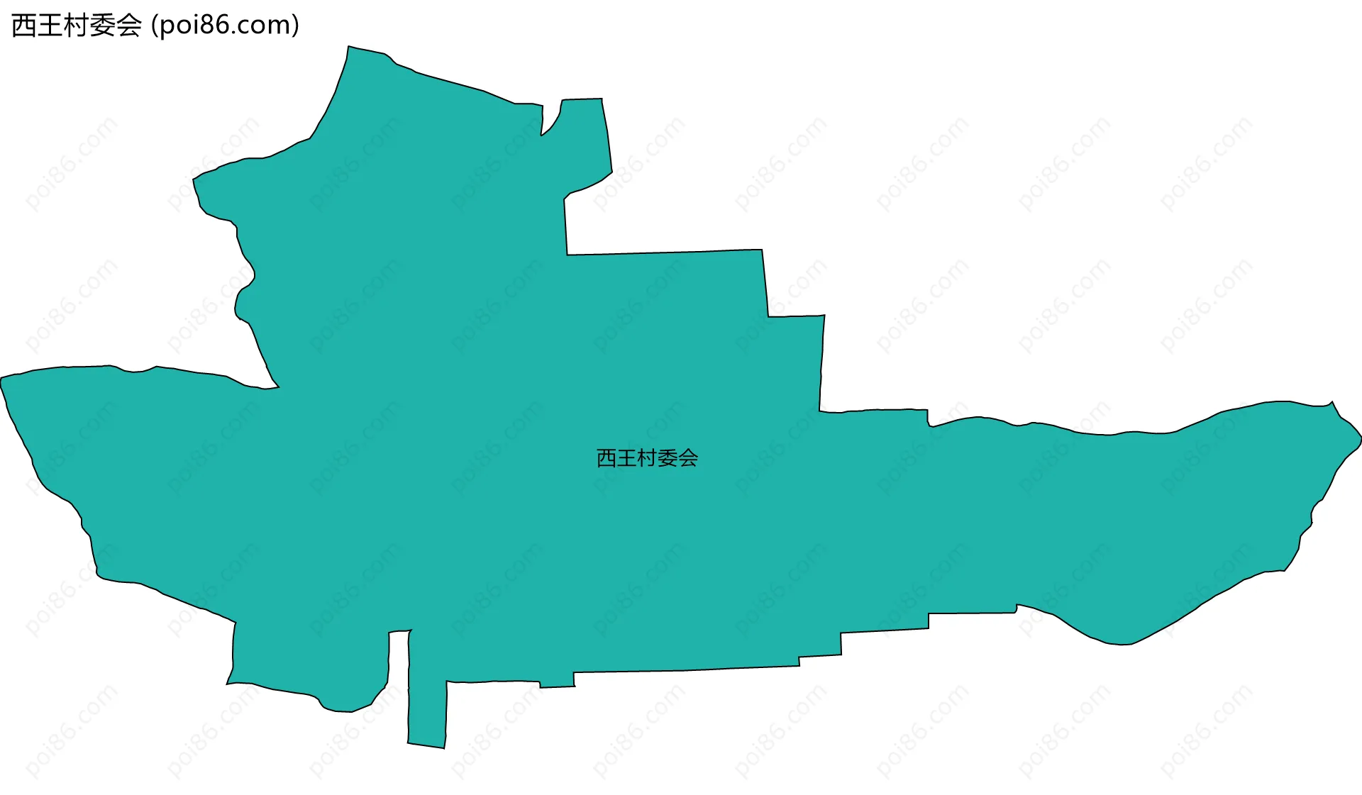 西王村委会边界地图