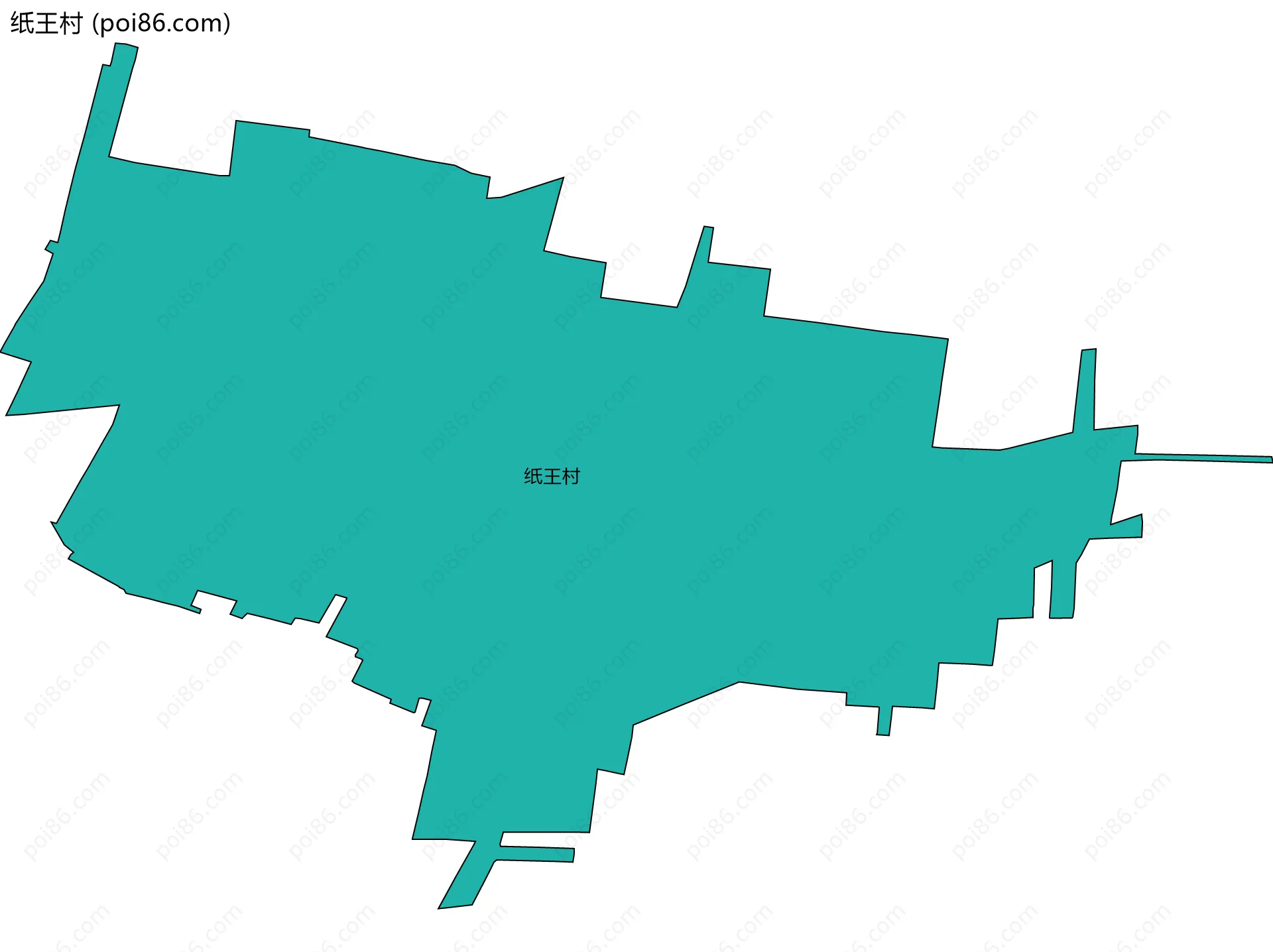 纸王村边界地图