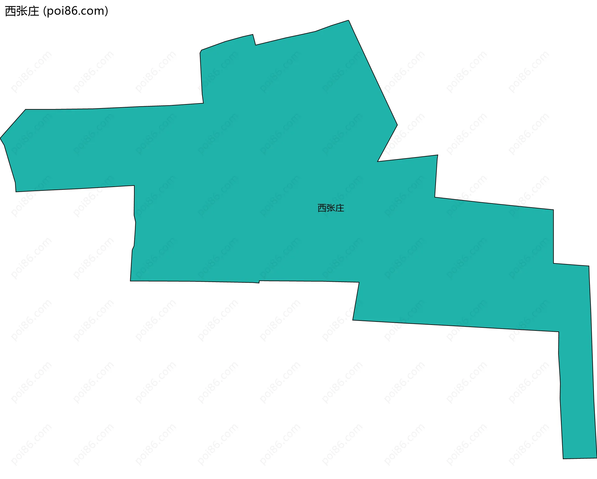 西张庄边界地图