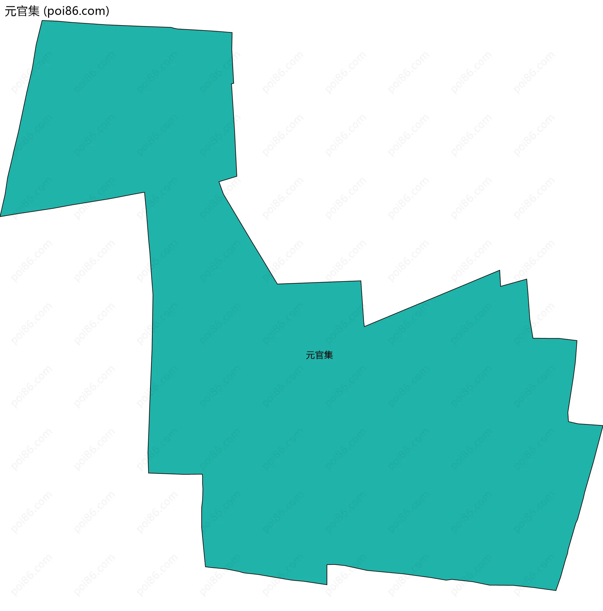 元官集边界地图