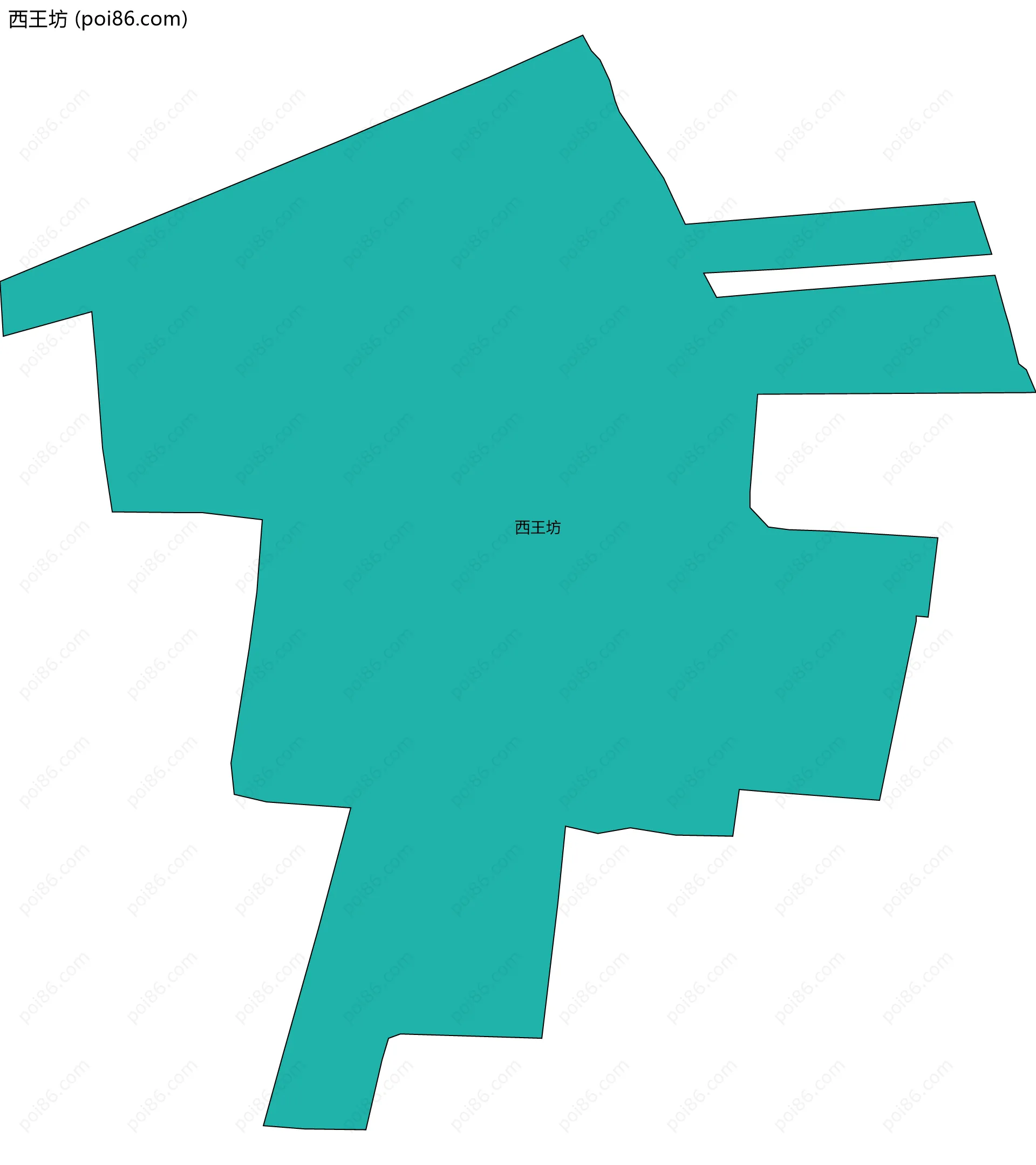 西王坊边界地图