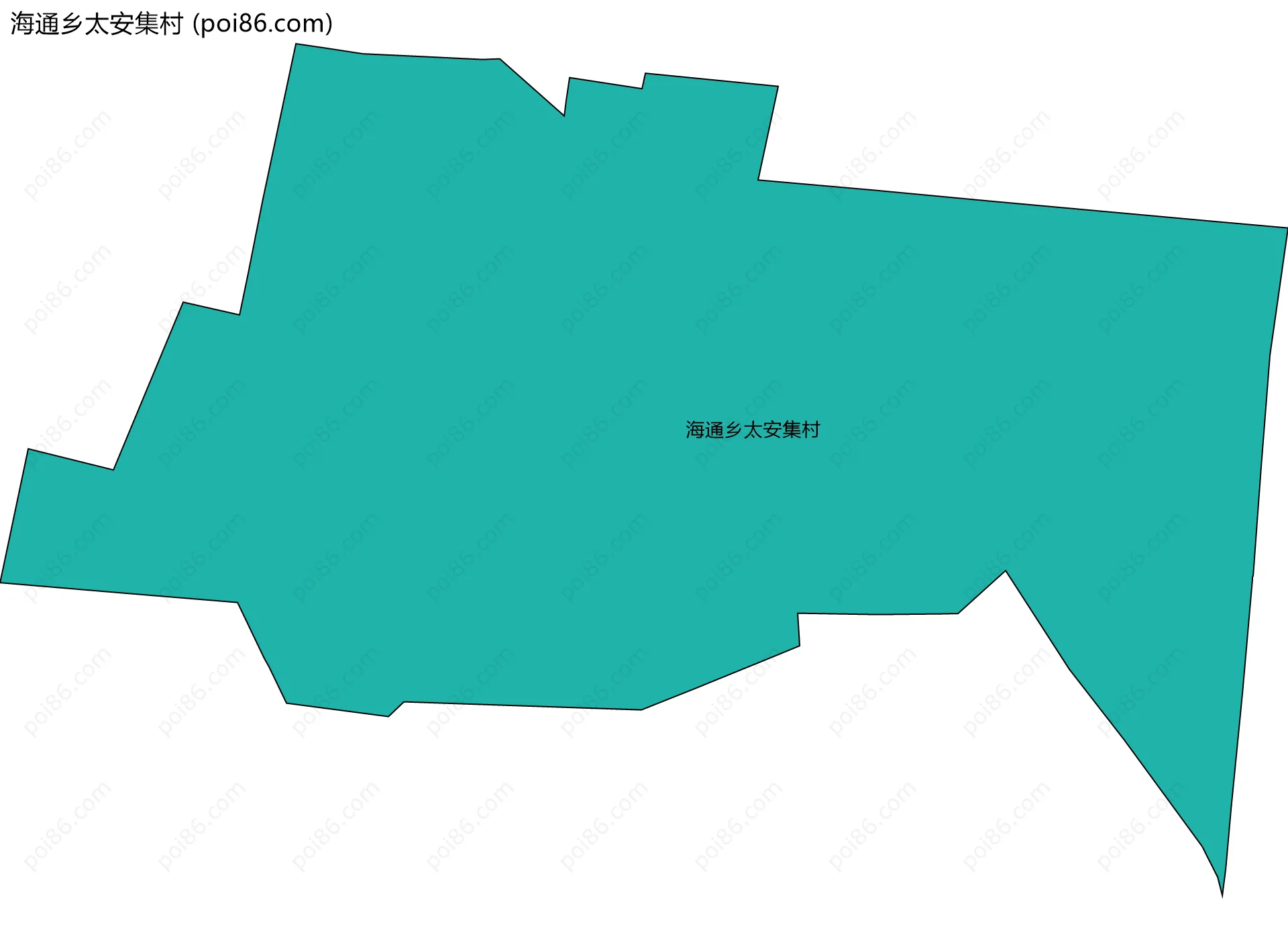 海通乡太安集村边界地图