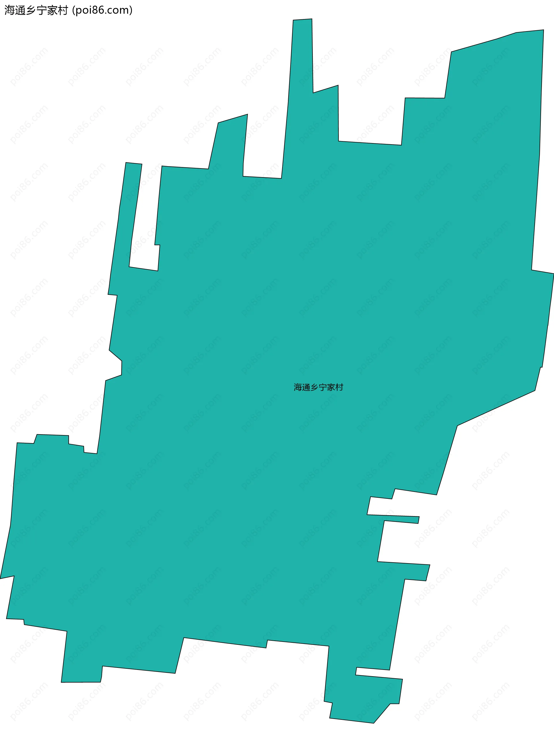 海通乡宁家村边界地图