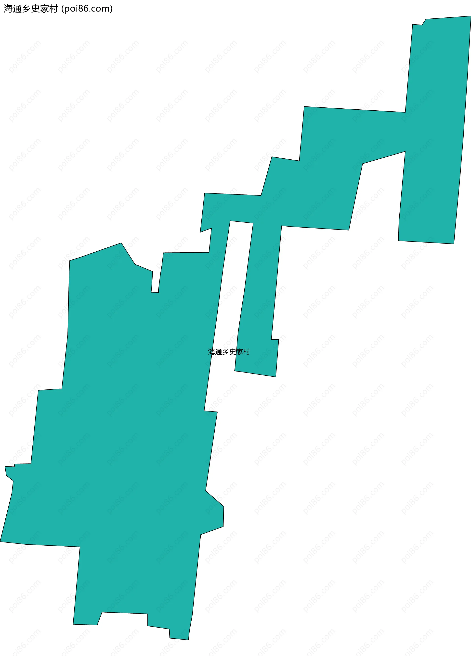 海通乡史家村边界地图