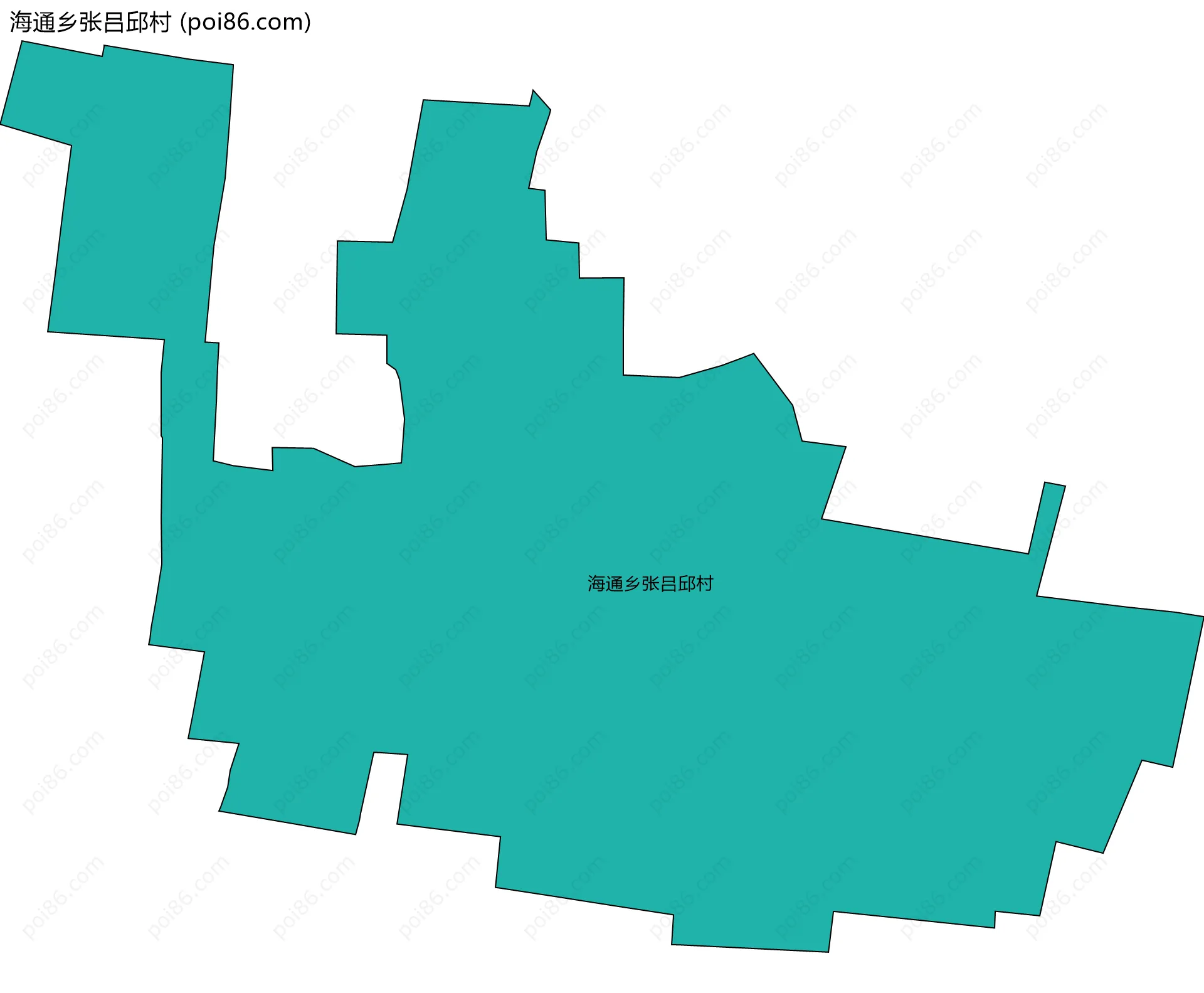 海通乡张吕邱村边界地图