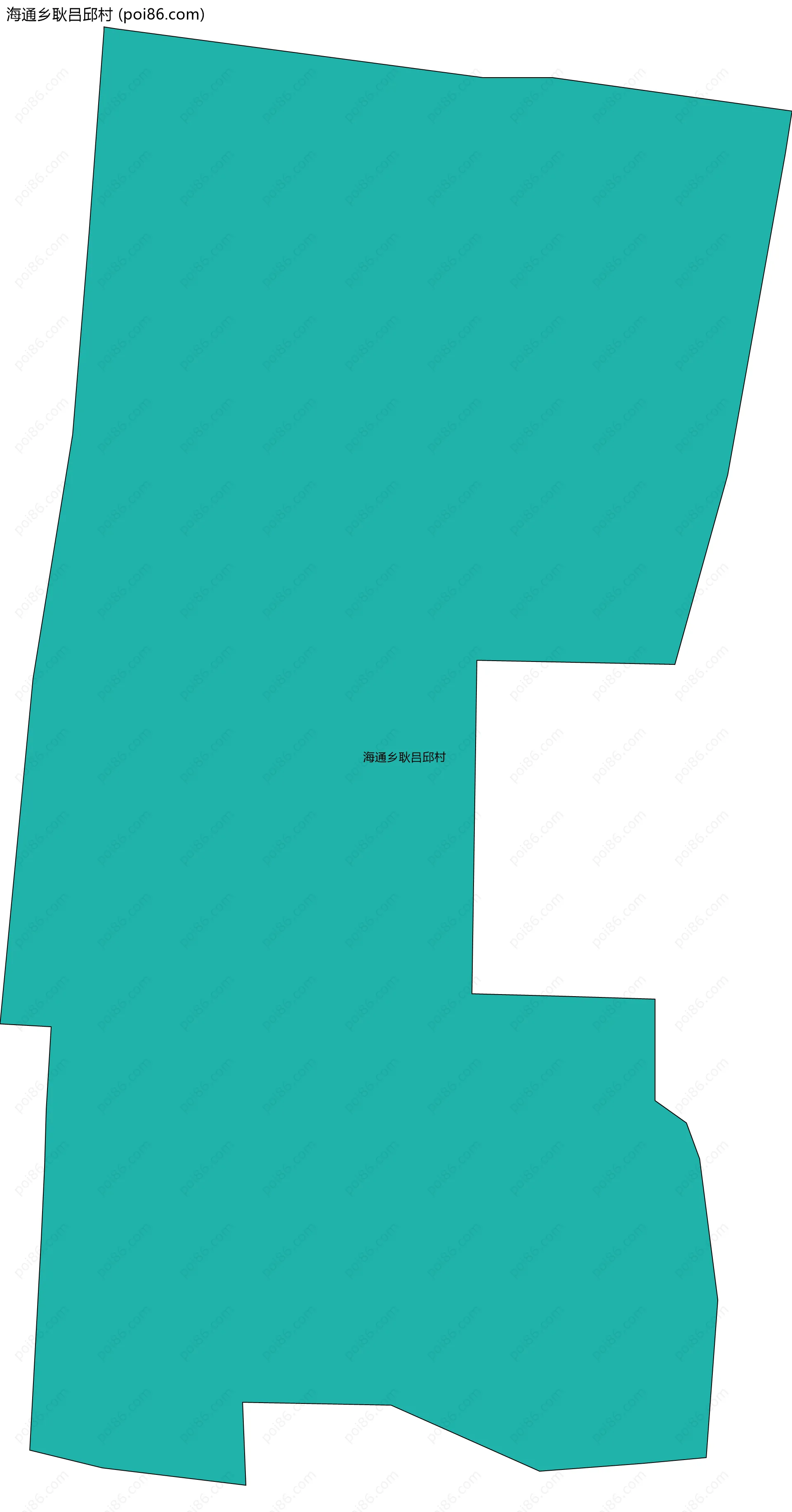 海通乡耿吕邱村边界地图